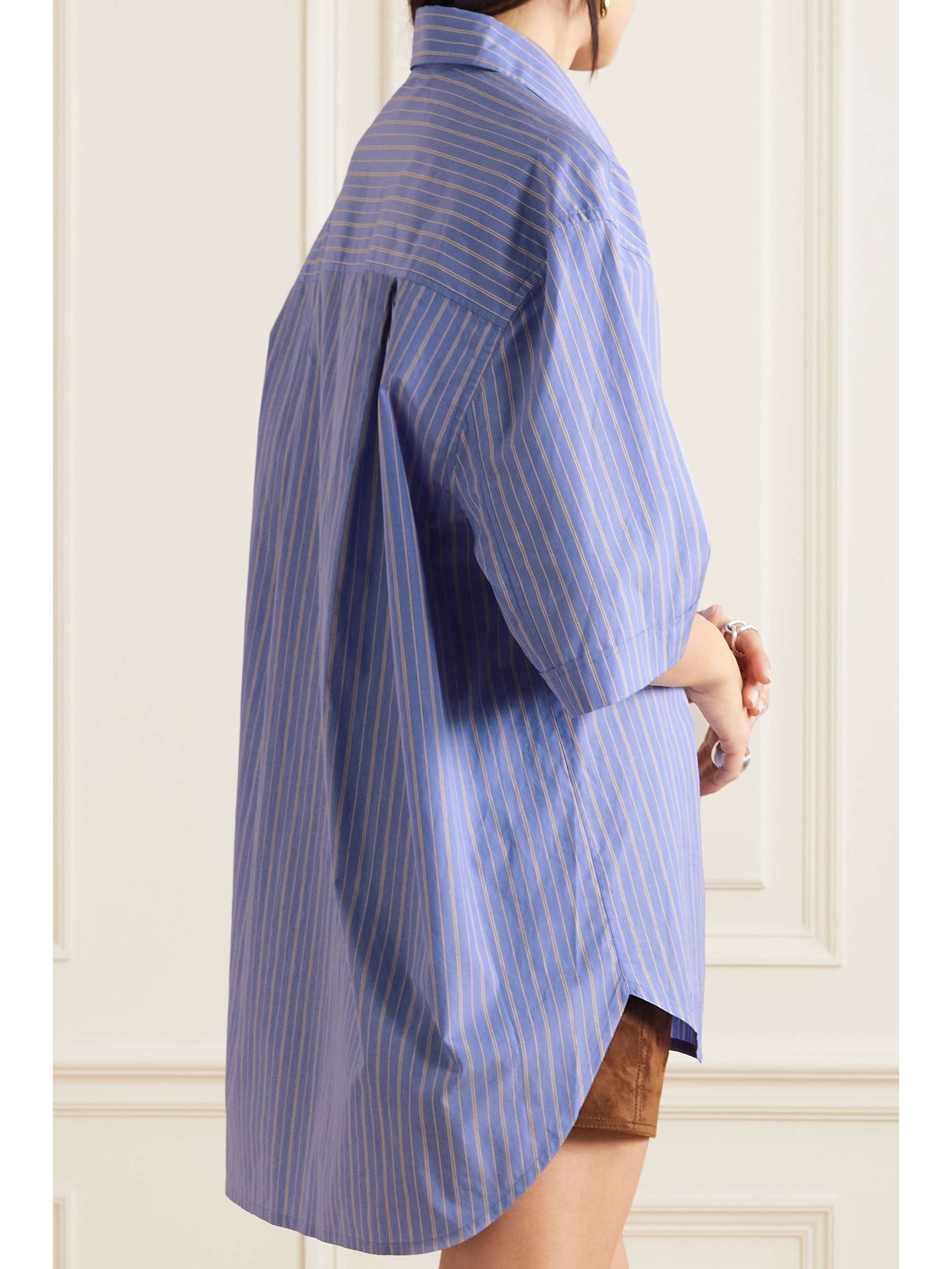 PETAR PETROV Linae oversized striped cotton-poplin shirt