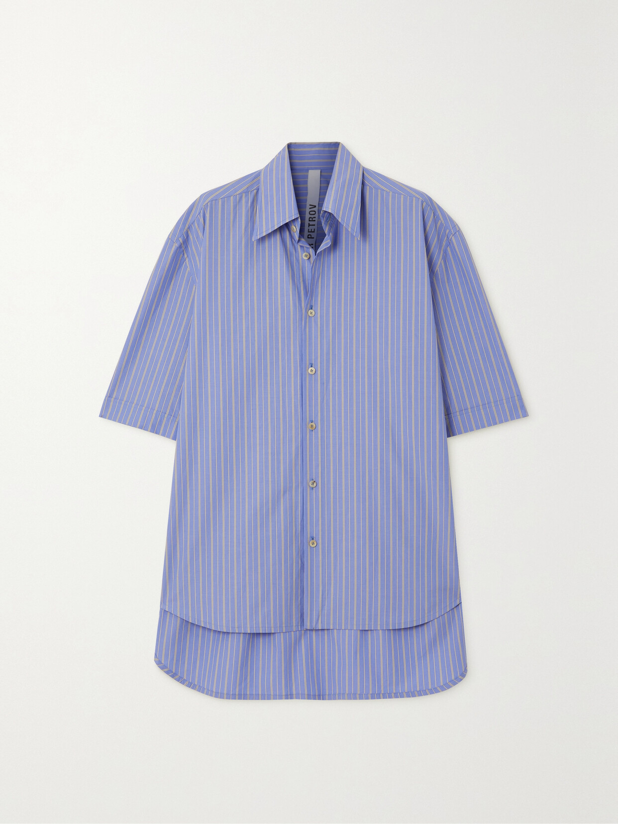 Petar Petrov Linae Oversized Striped Cotton-poplin Shirt - Blue