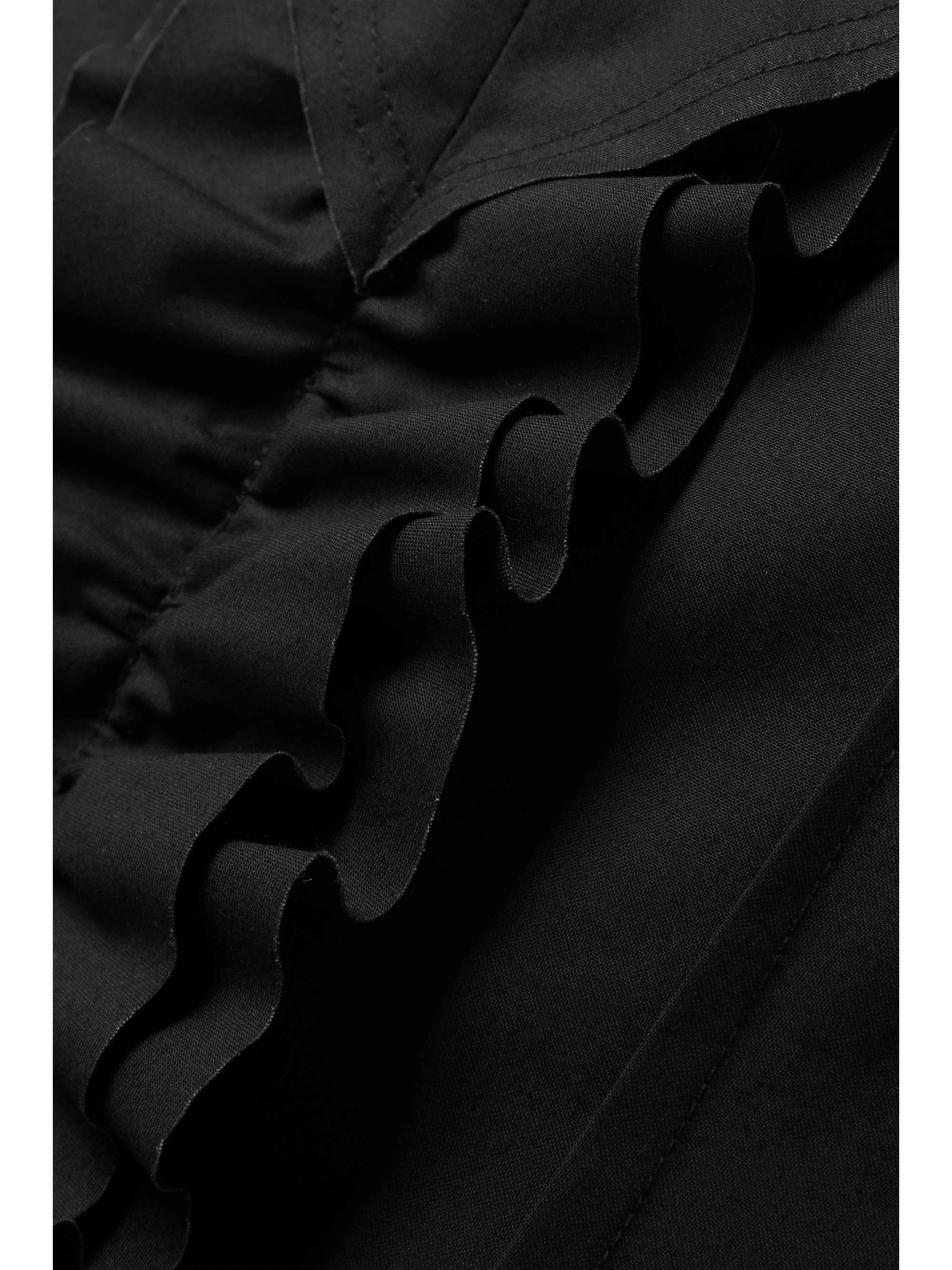 COMMISSION Ruffled paneled cotton-poplin mini dress