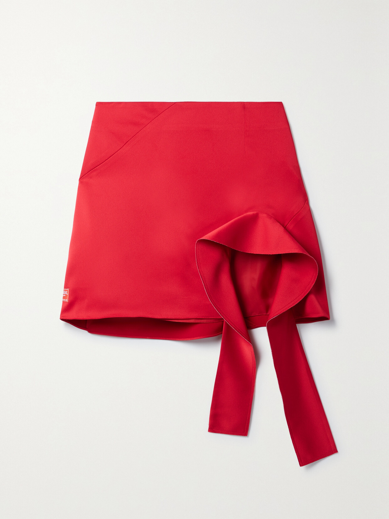 COMMISSION Cutaway Duchesse-satin Mini Skirt - Red