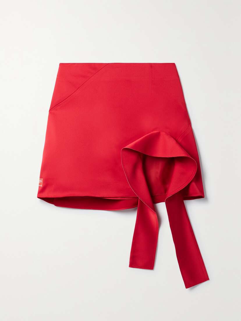 COMMISSION Cutaway Duchesse-satin Mini Skirt
