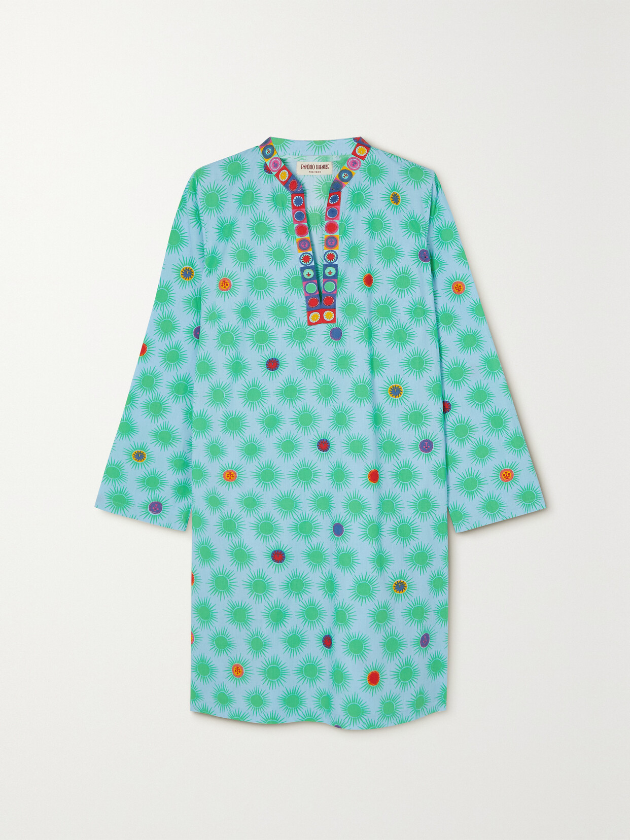 Emporio Sirenuse - Sarah Smile Printed Cotton-voile Kaftan - Green