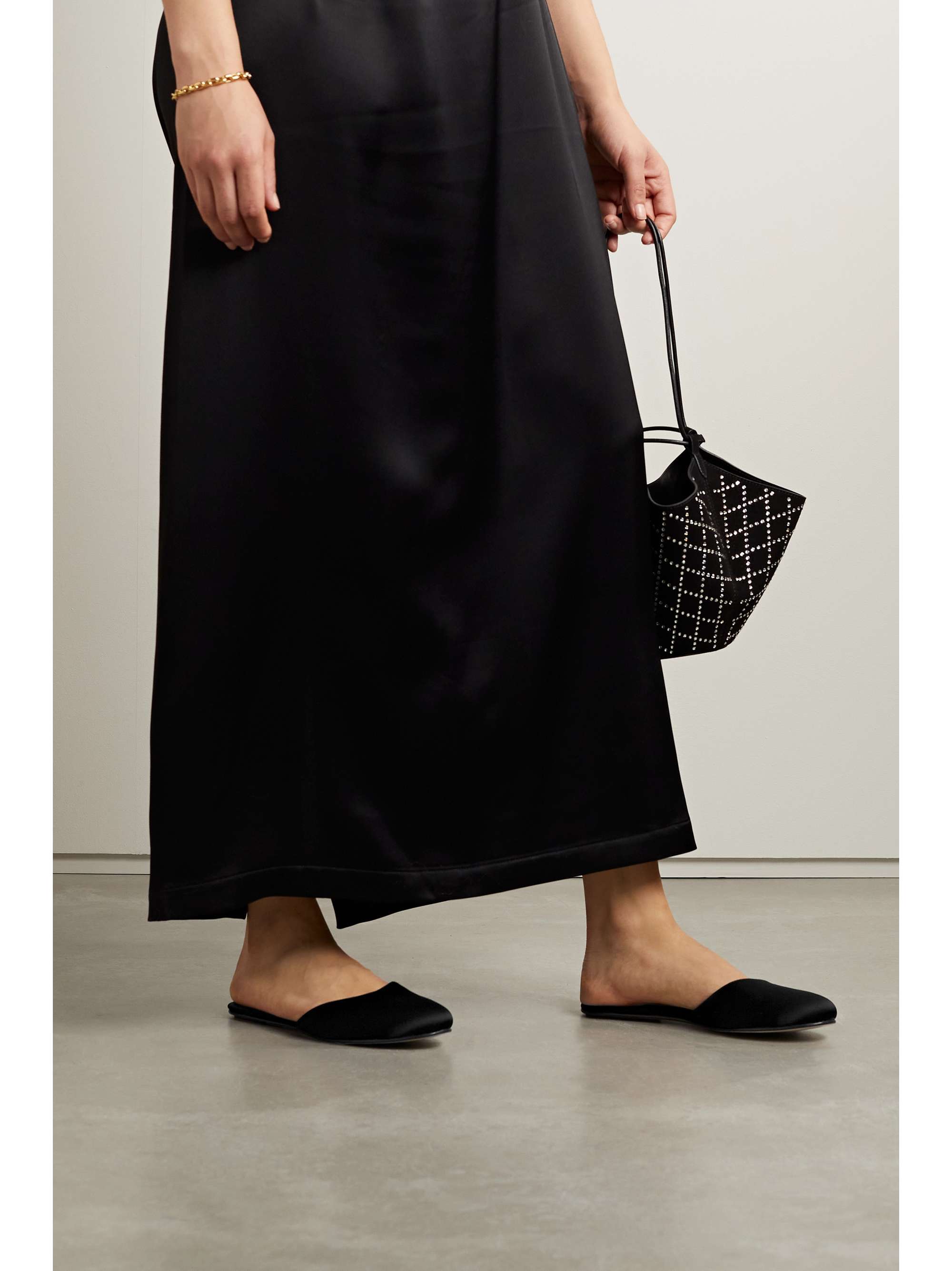 LESET Romy satin mules