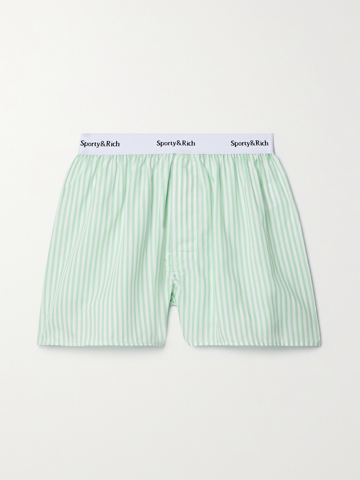 Sporty & Rich - Cassie Striped Tencel™ Lyocell Shorts - Green