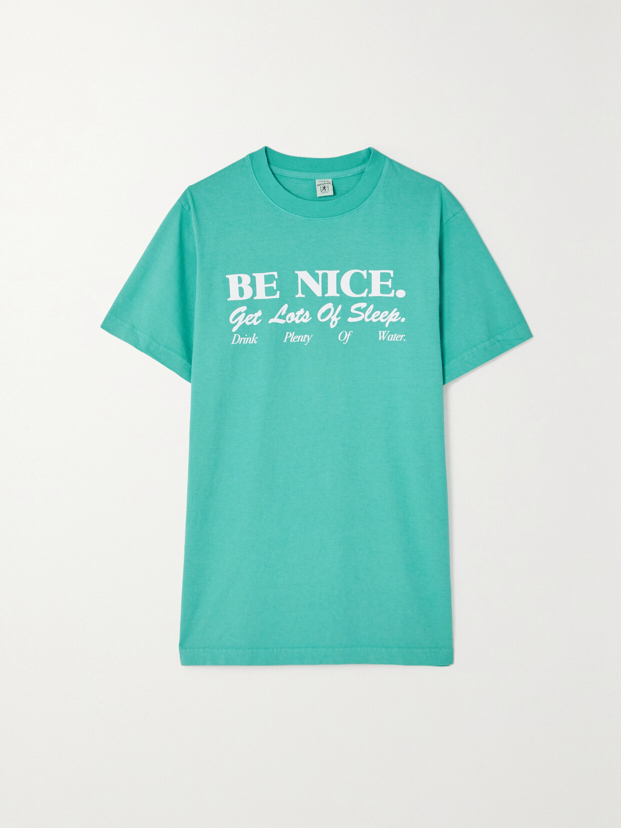 Sporty & Rich - Printed Cotton-jersey T-shirt - Blue