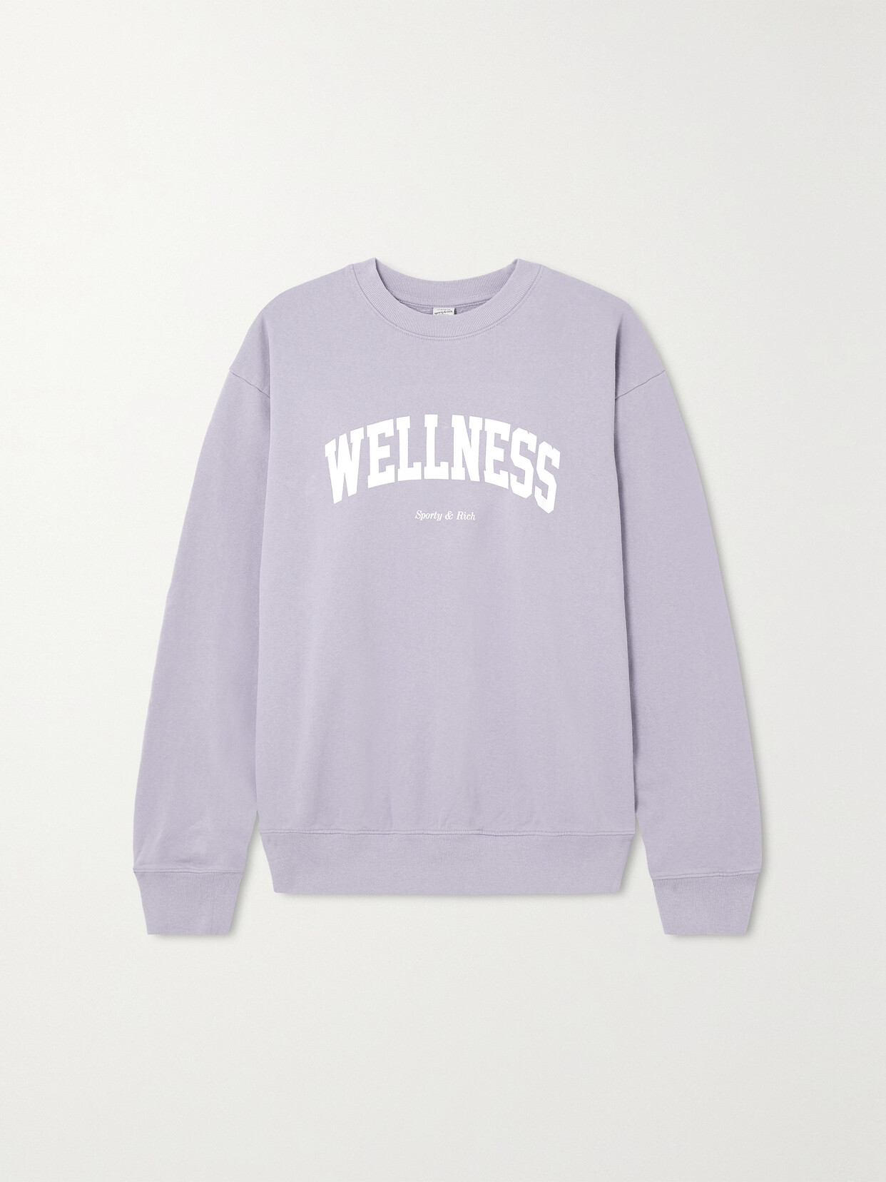 SPORTY AND RICH WELLNESS IVY PRINTED COTTON-JERSEY SWEATSHIRT