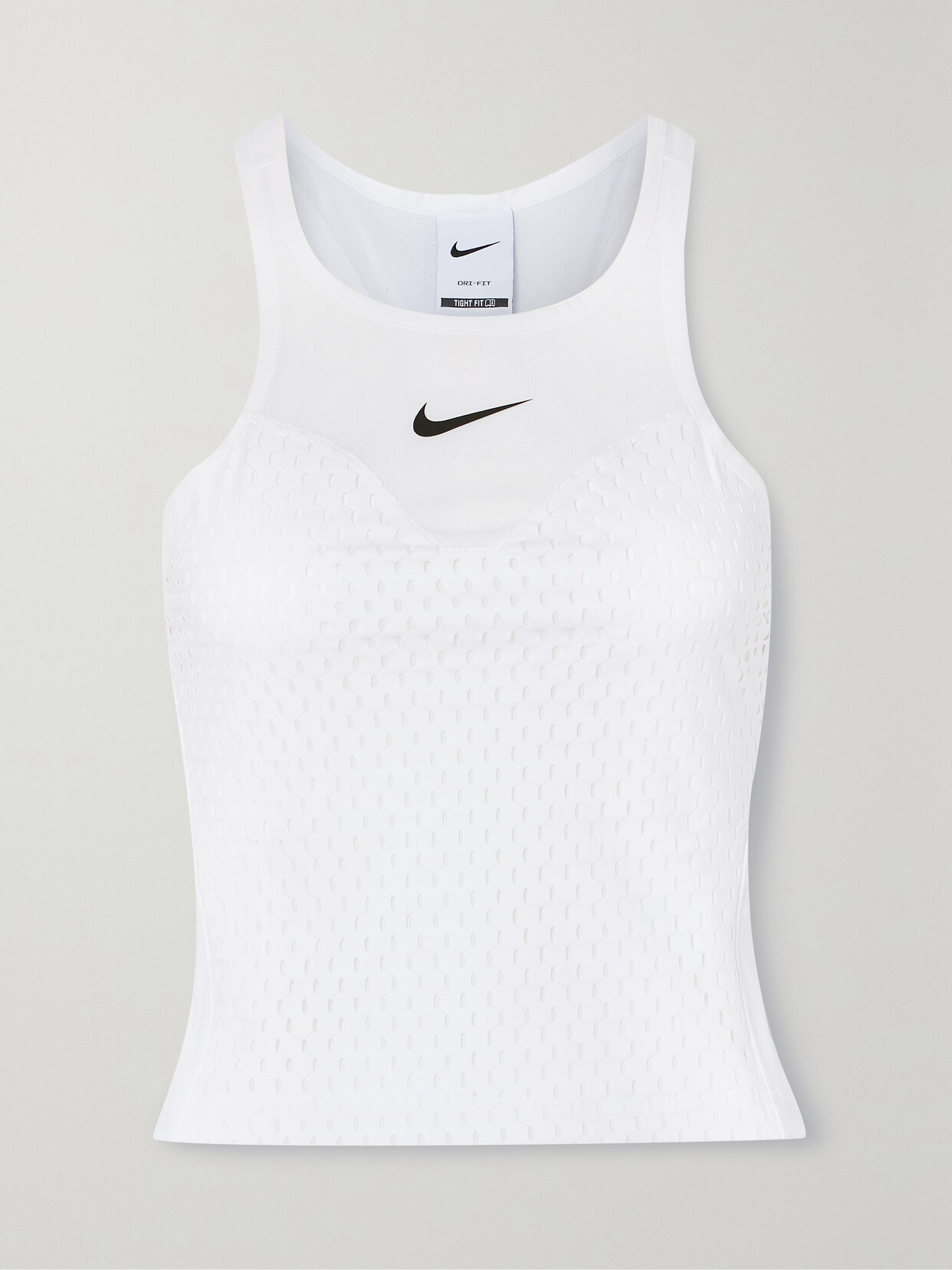 Nike + Net Sustain Nikecourt Slam Mesh-trimmed Perforated Recycled Dri-fit Tank - White
