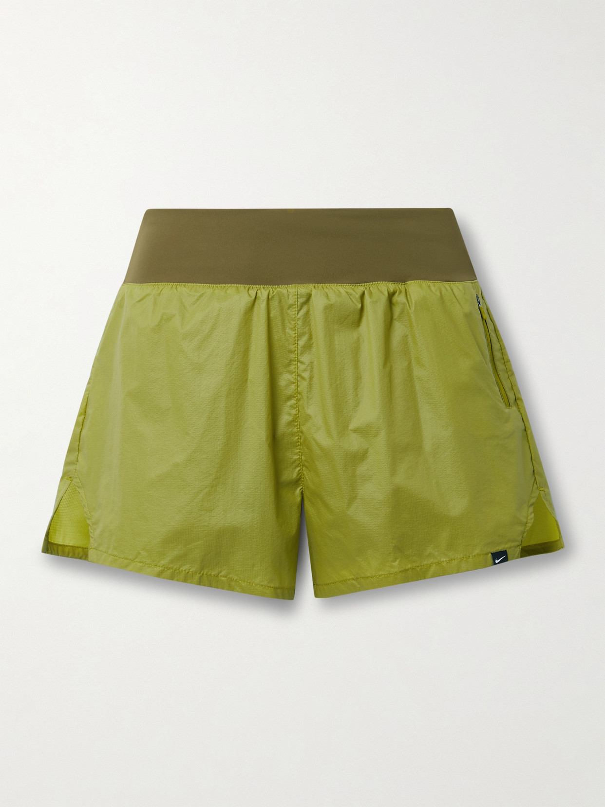 Nike Run Division Layered Ripstop And Dri-fit Shorts In Green