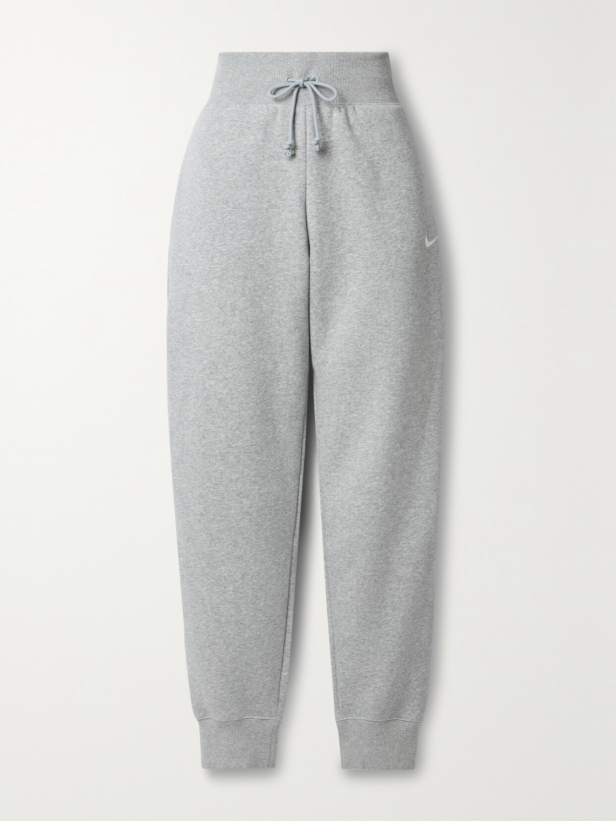 Nike Phoenix Cotton-blend Jersey Track Pants In Gray