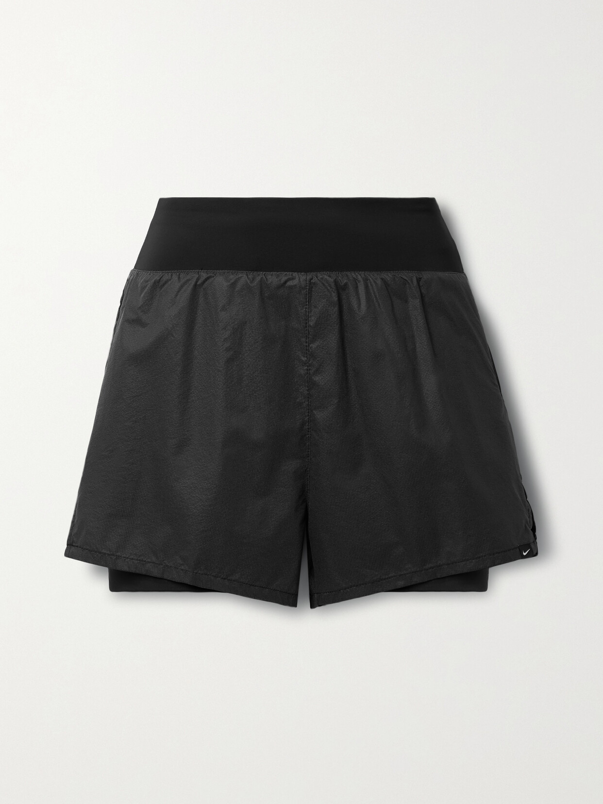 Nike - Run Division Layered Ripstop And Dri-fit Shorts - Black