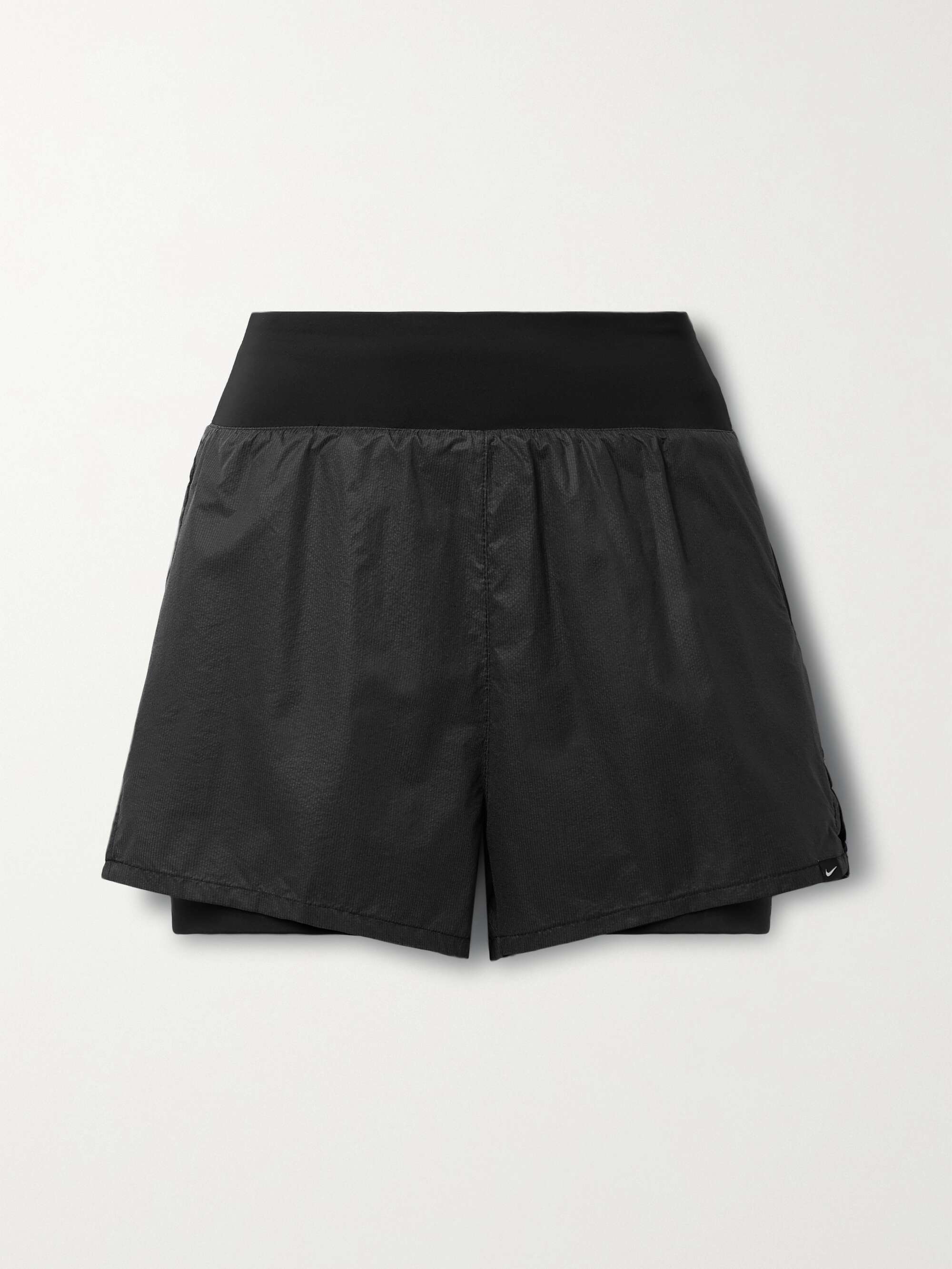 Run Division layered ripstop and Dri FIT shorts black x small