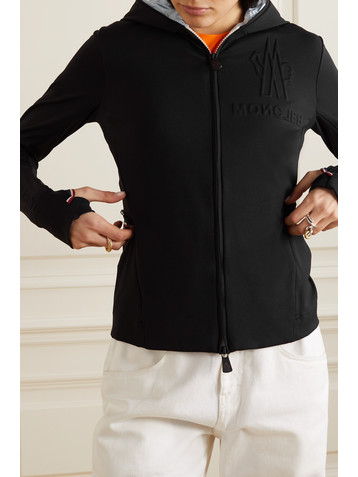 MONCLER GRENOBLE Embossed jersey hoodie