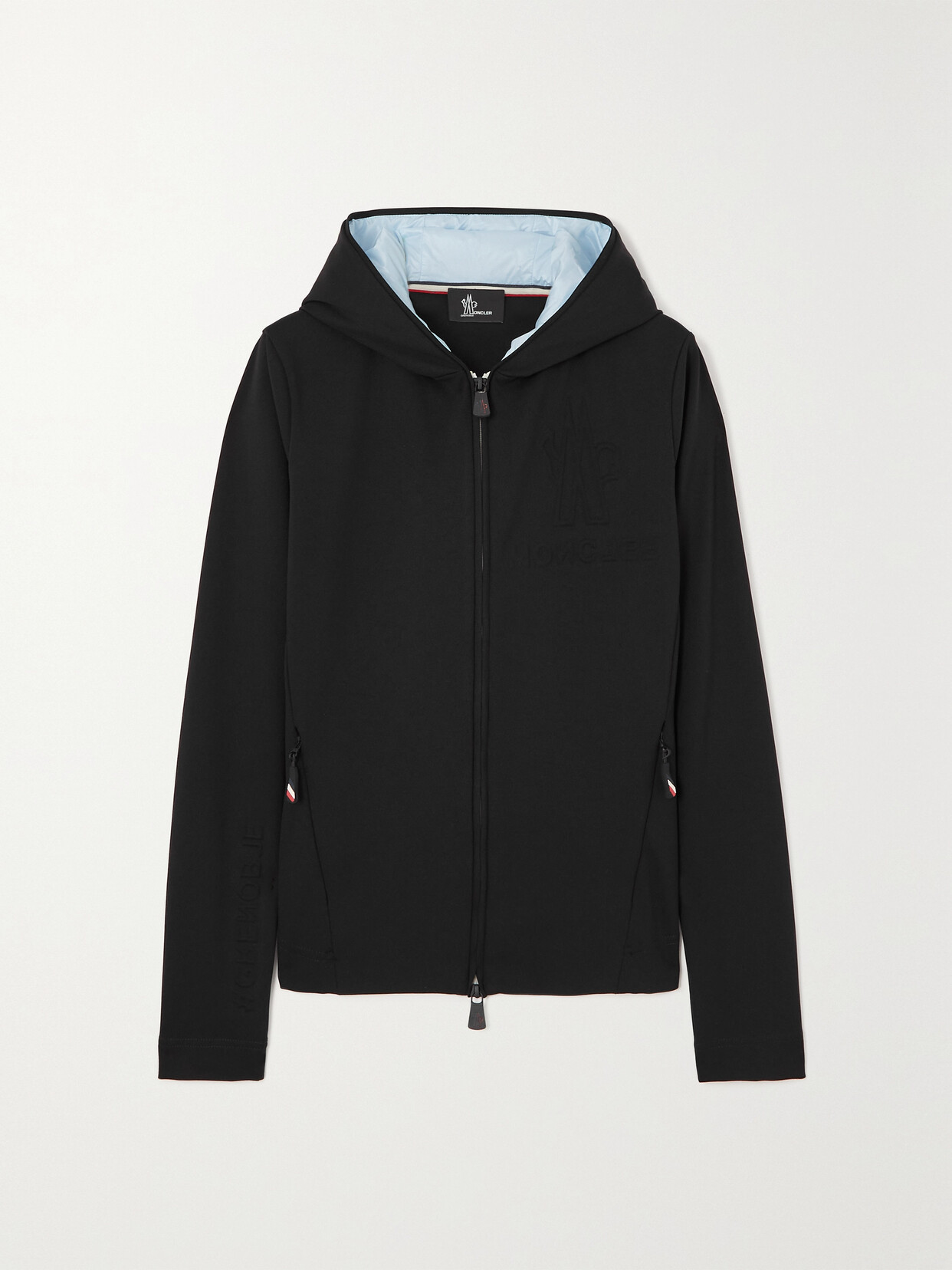 Moncler Grenoble - Embossed Jersey Hoodie - Black
