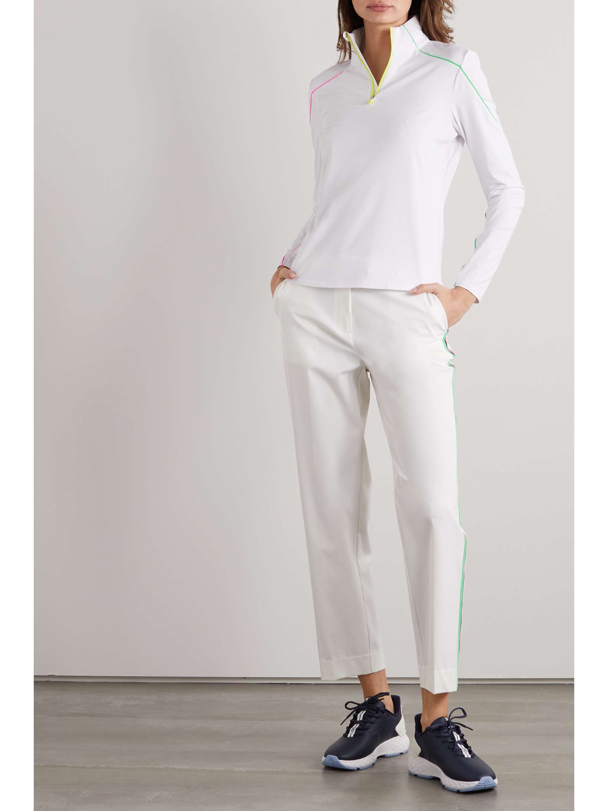 G/FORE Piped stretch tech-jersey golf top