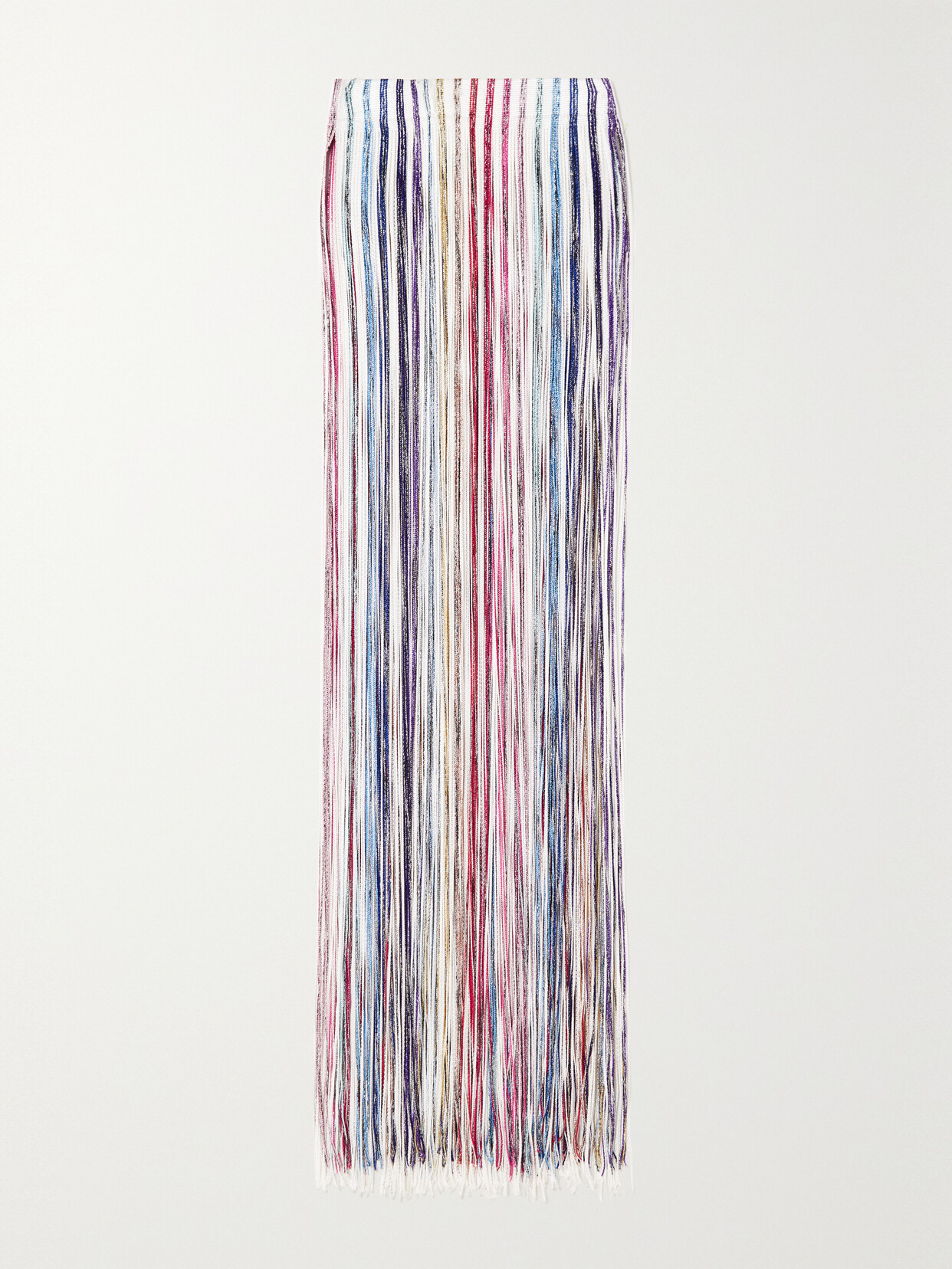 Missoni Fringed Metallic Crochet-knit Coverup - White