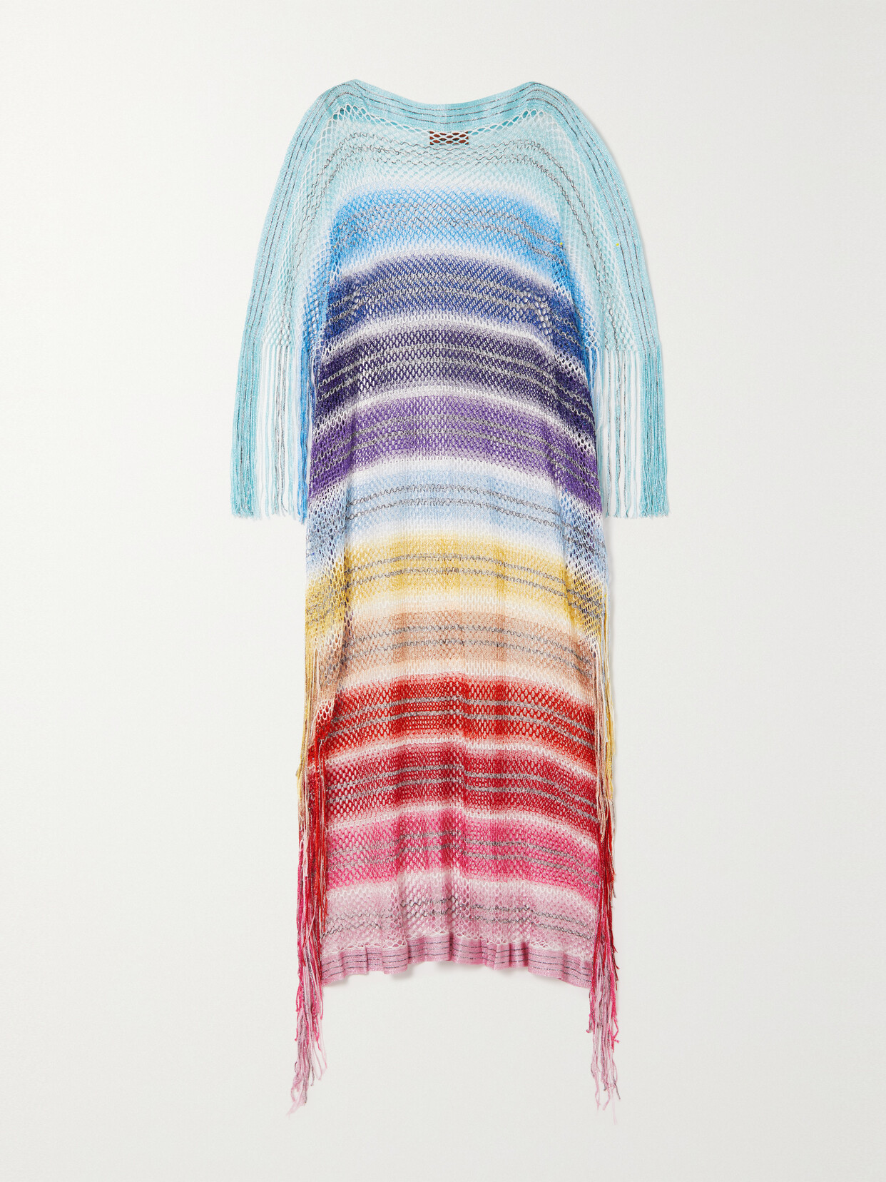 【MISSONI】ストライプ crochet-knit coverup MISSONI Mare striped metallic crochet-knit coverup | NET-A