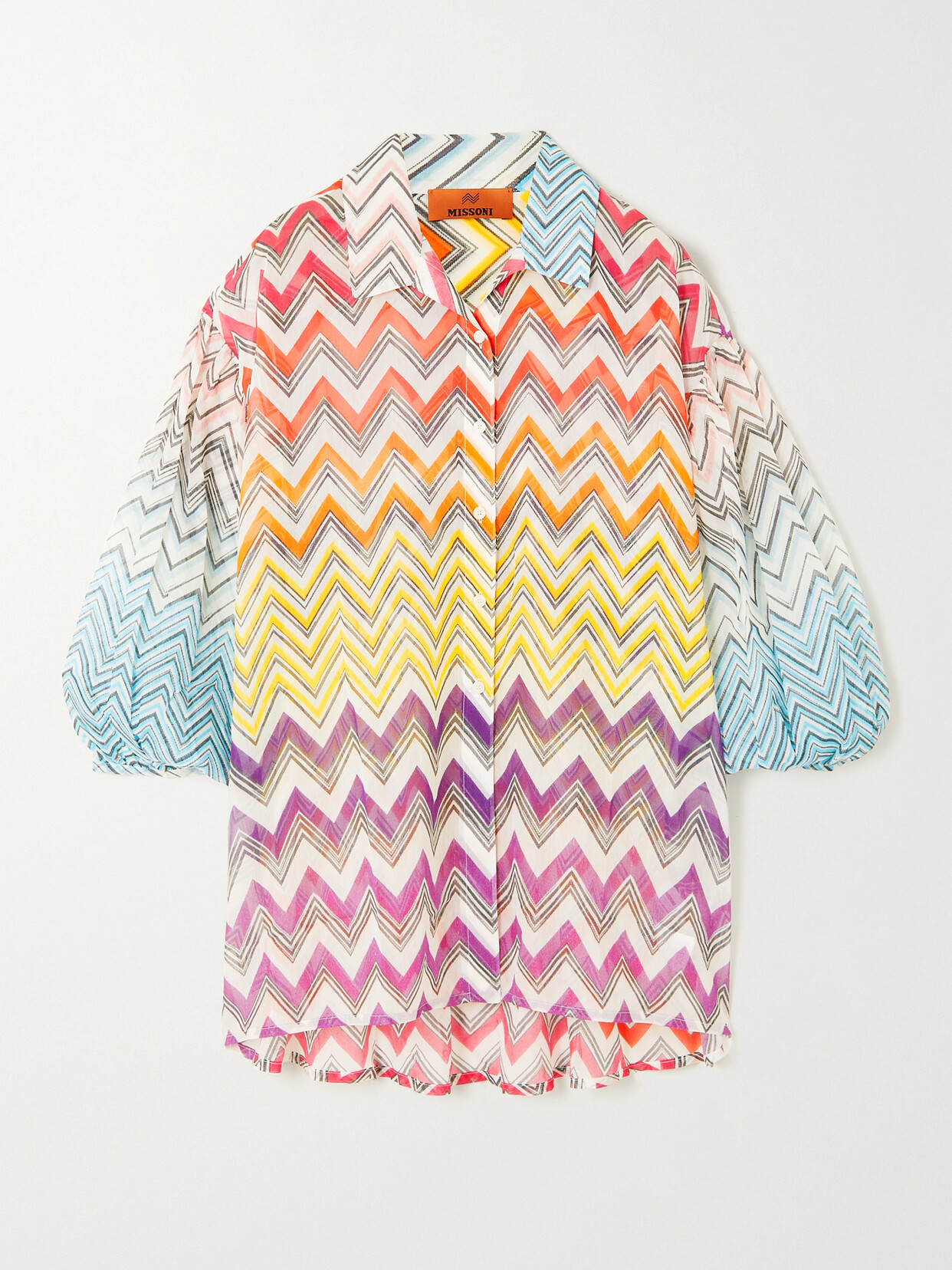 Missoni - Mare Oversized Printed Cotton And Silk-blend Shirt - Pink