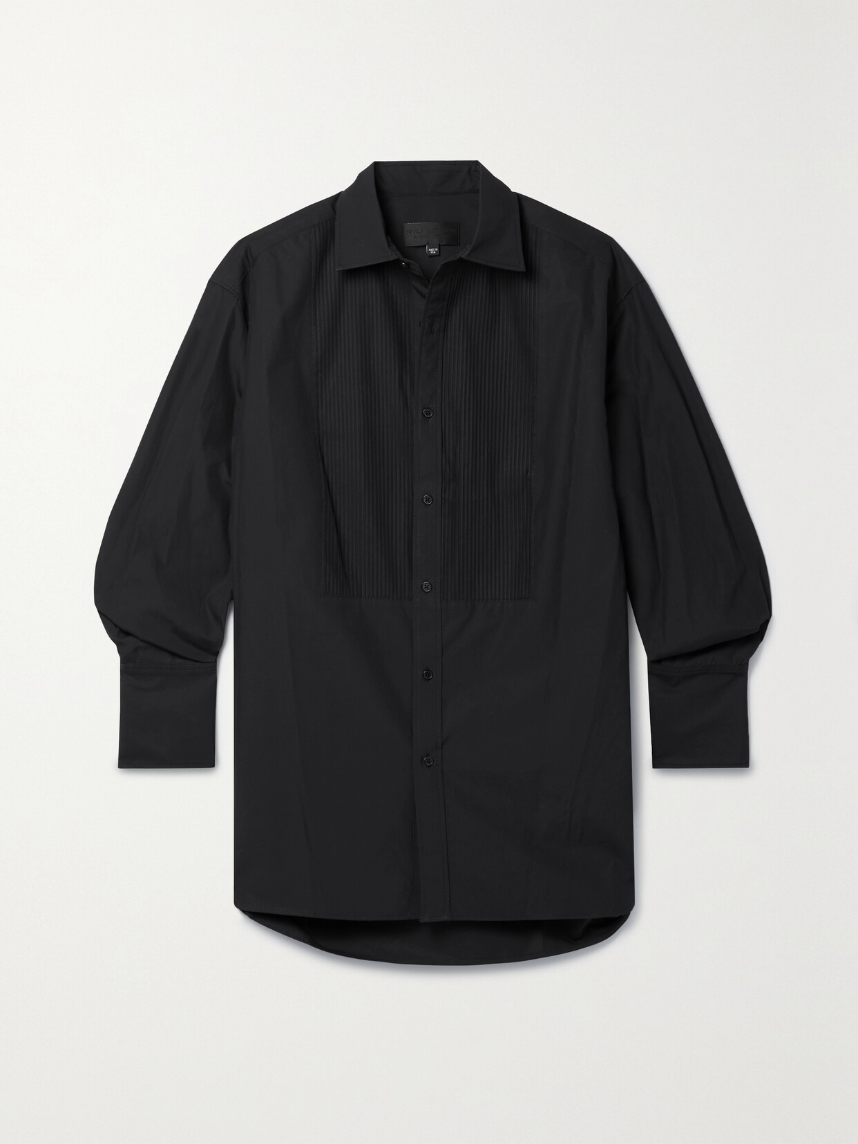 Nili Lotan - Blanche Ribbed Cotton-poplin Shirt - Black