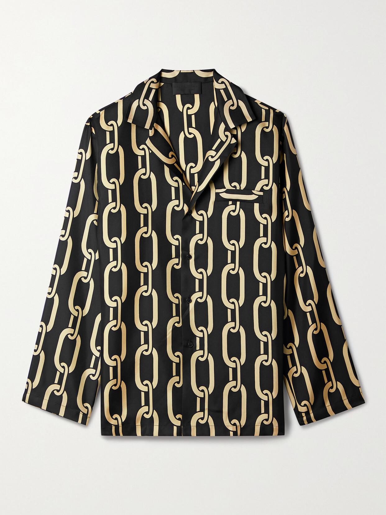 Nili Lotan - Juste Printed Silk-twill Shirt - Black