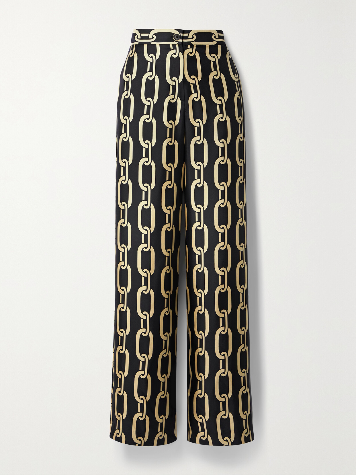 NILI LOTAN GERMAIN PRINTED SILK-TWILL STRAIGHT-LEG PANTS