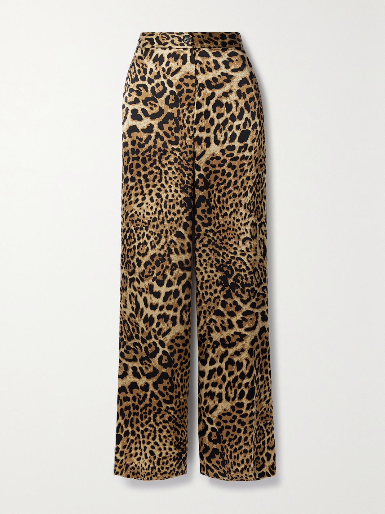 Nili Lotan - Germain Leopard-print Silk-twill Straight-leg Pants - Animal print