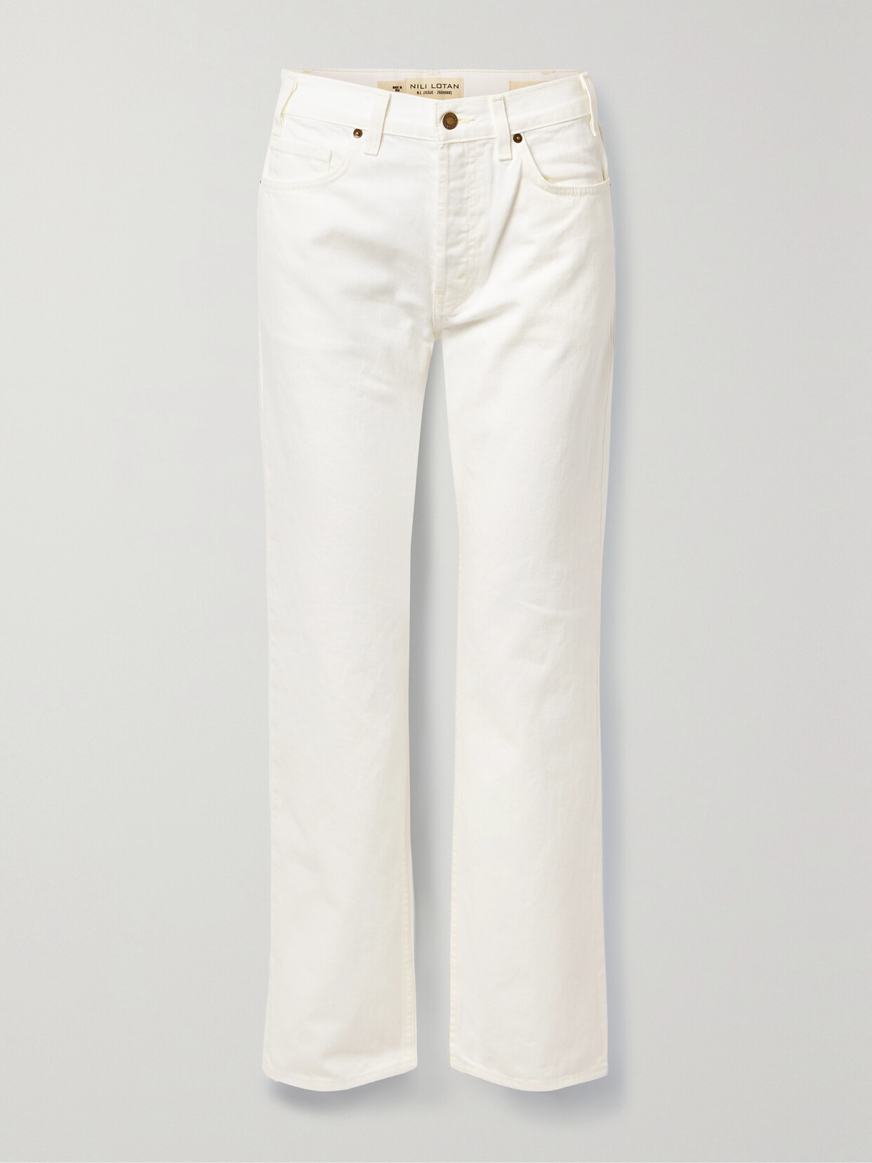 Nili Lotan - Smith Cotton-twill Straight-leg Pants - Cream