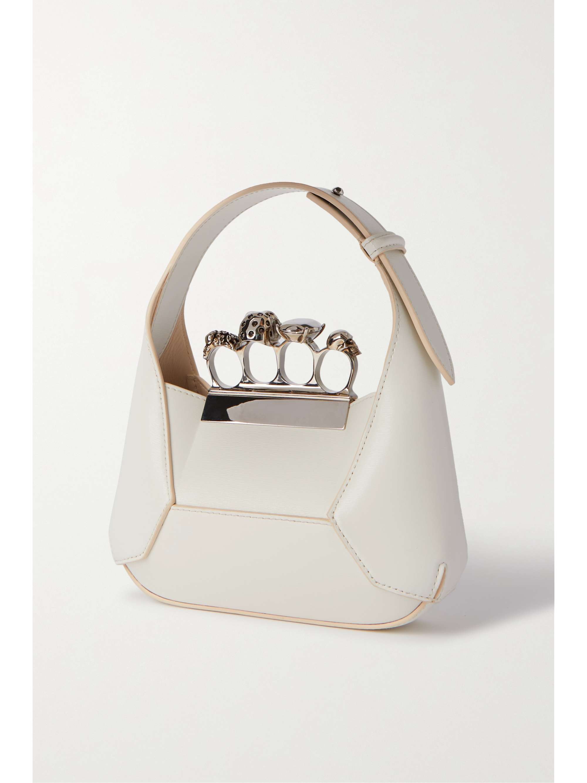 MCQUEEN Mini embellished leather shoulder bag