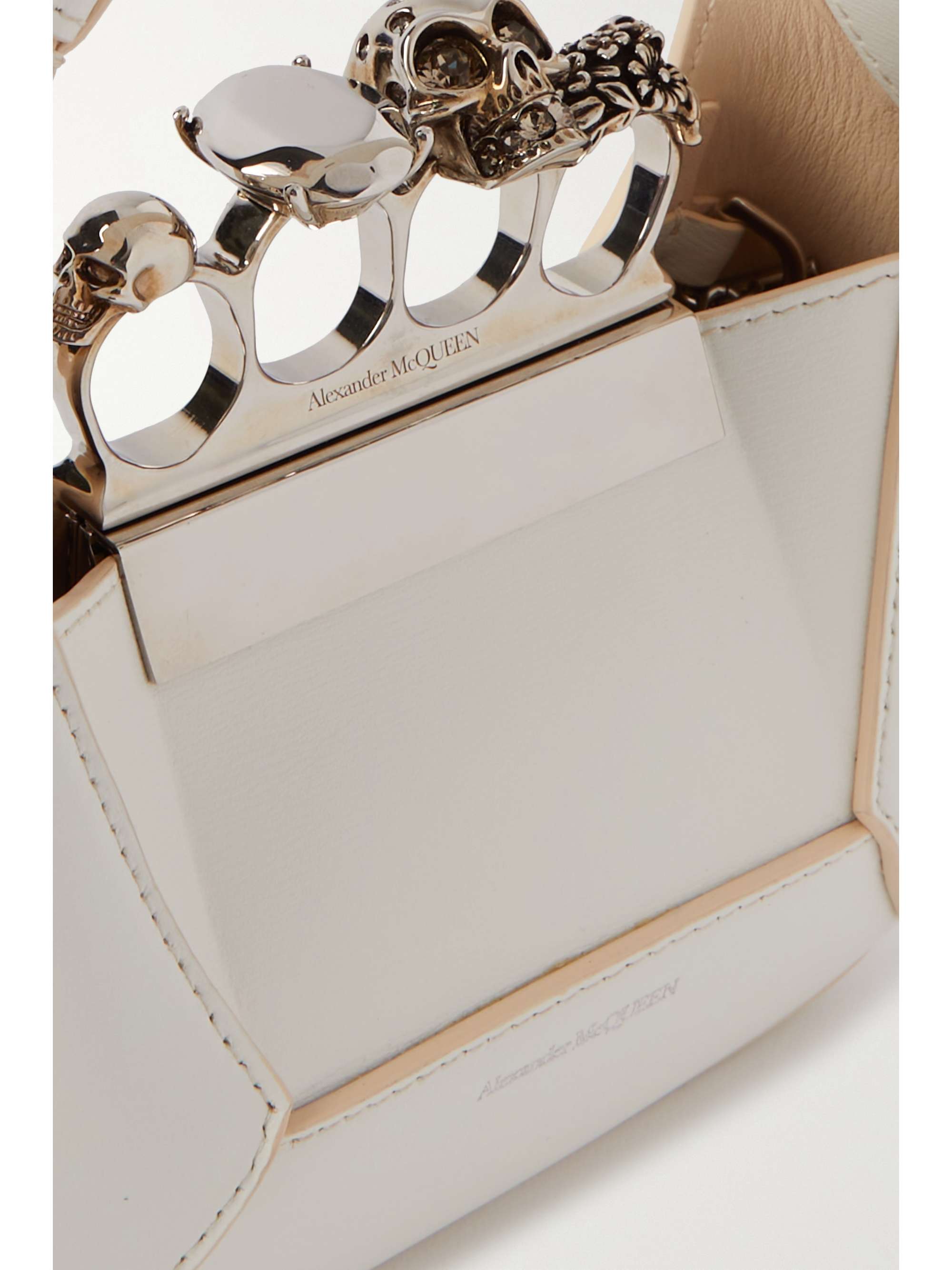 MCQUEEN Mini embellished leather shoulder bag