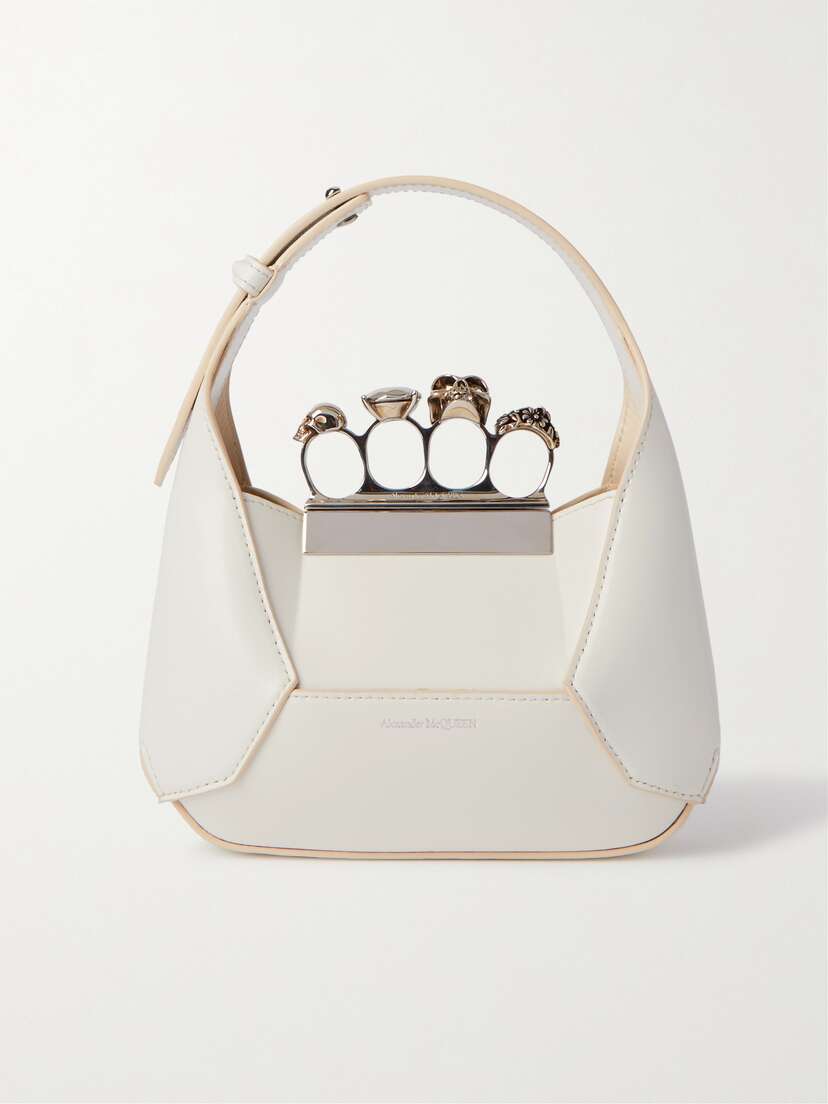 Alexander McQueen Mini Embellished Leather Shoulder Bag