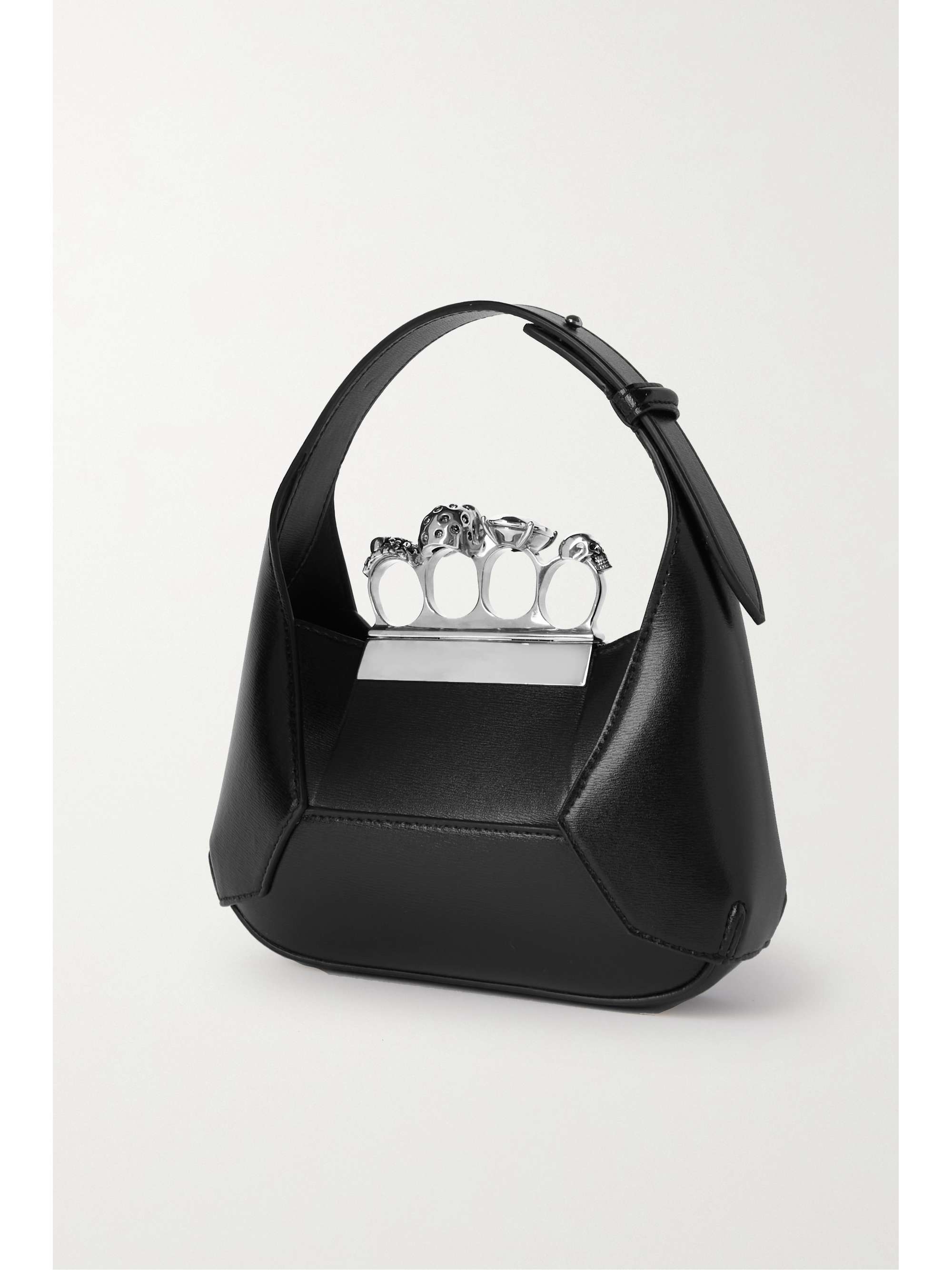 MCQUEEN Mini embellished leather shoulder bag