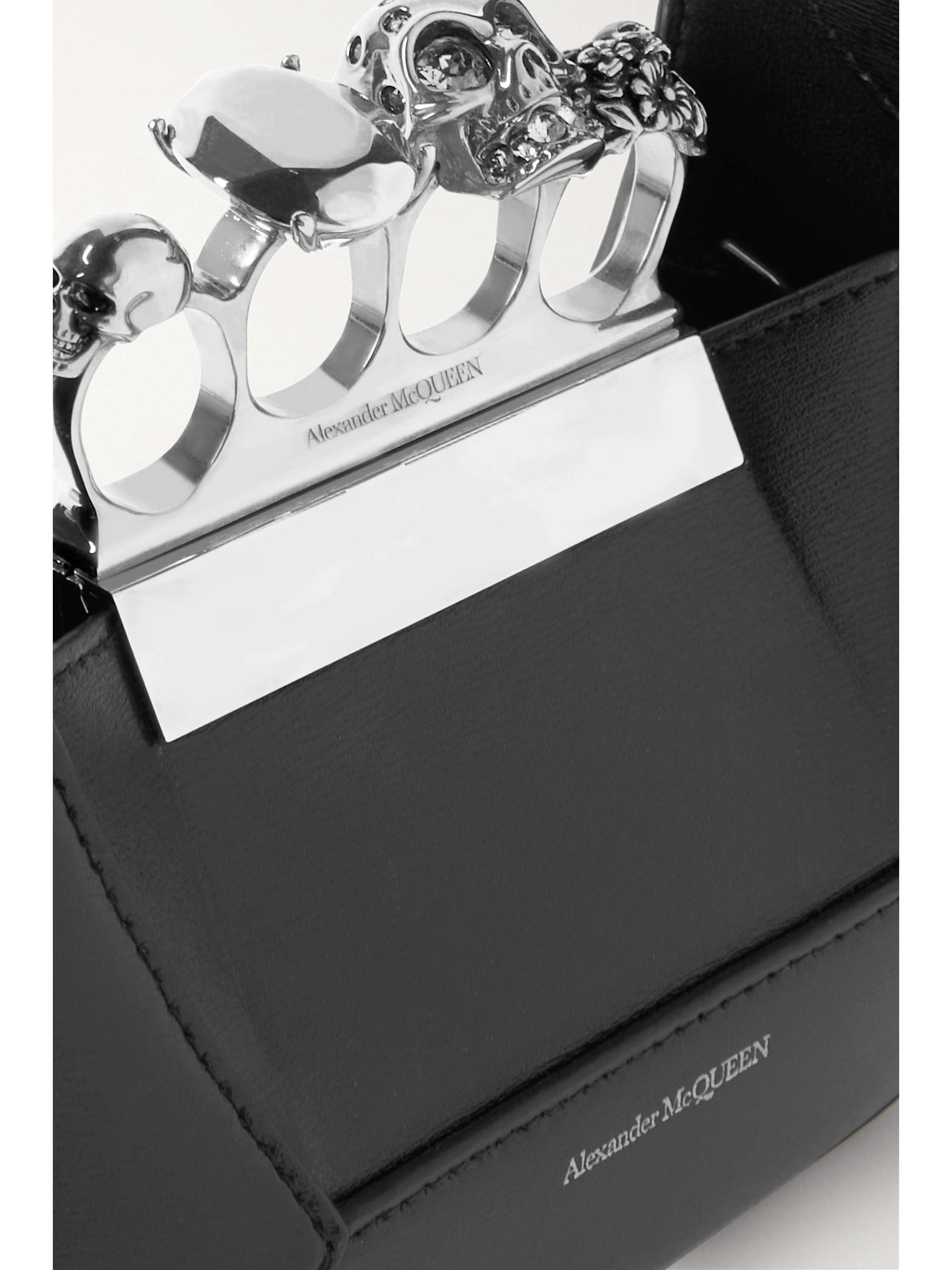 MCQUEEN Mini embellished leather shoulder bag