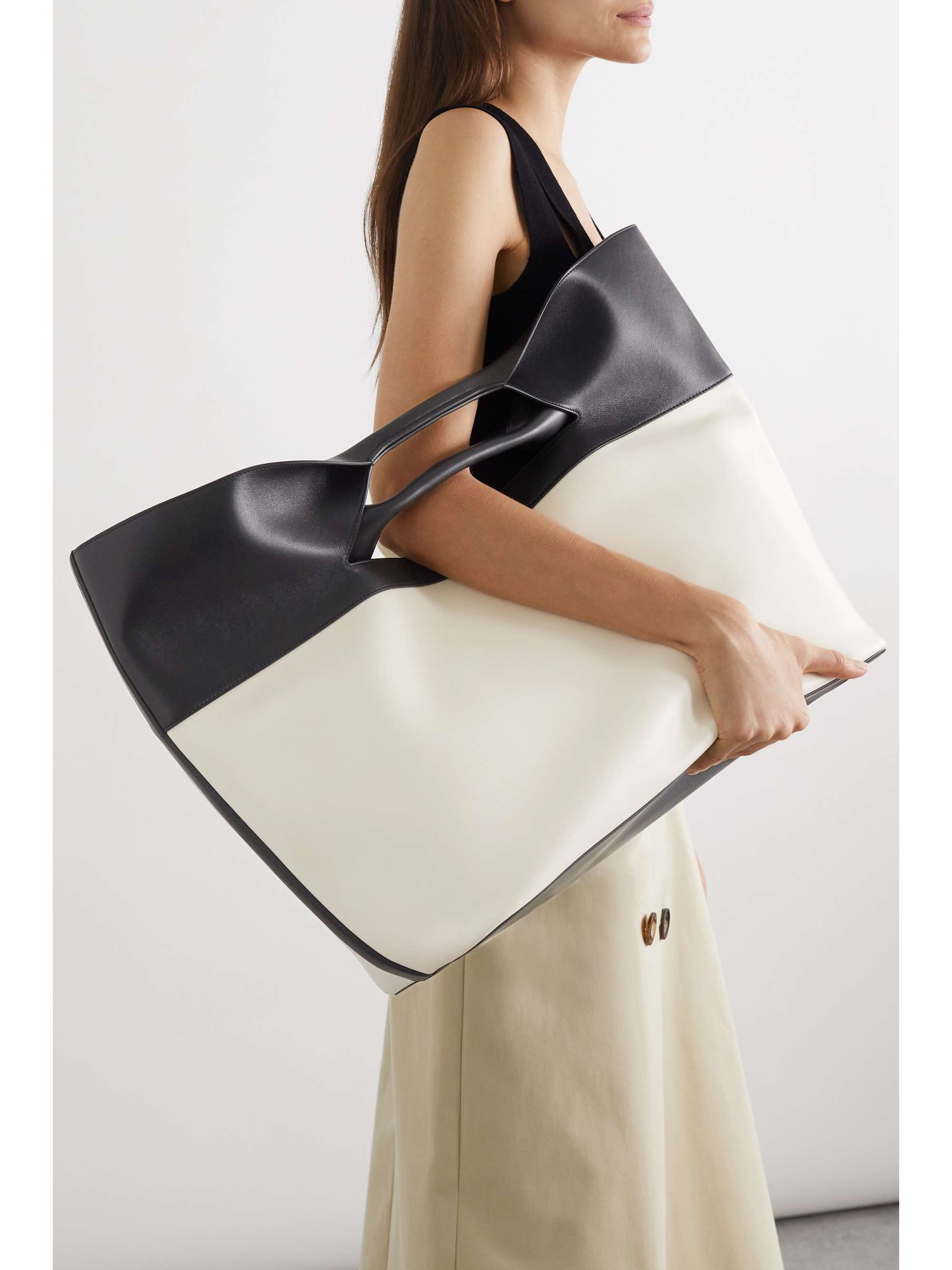 ALEXANDER MCQUEEN The Bow zweifarbige Tote aus Leder