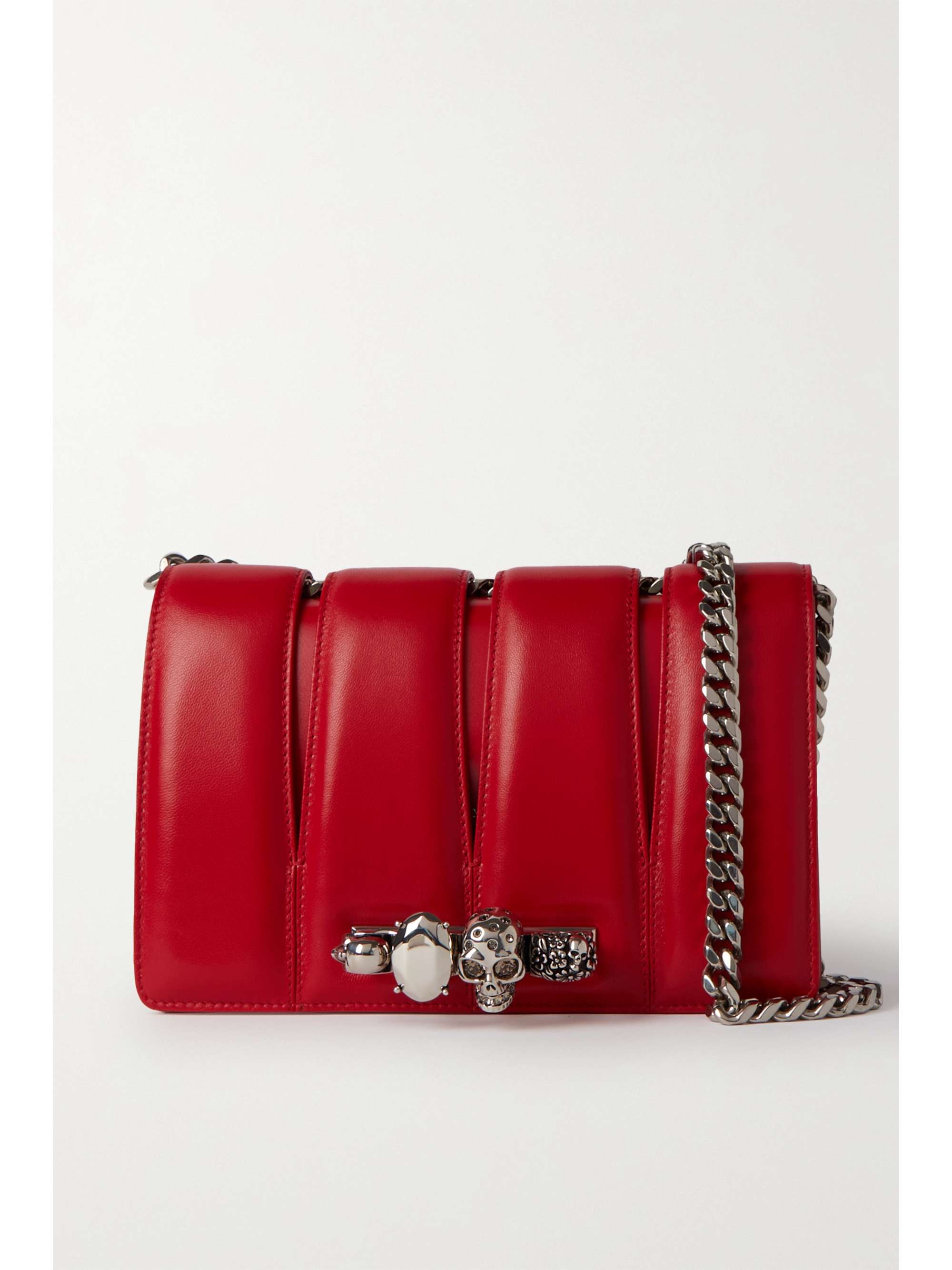 ALEXANDER MCQUEEN The Slash embellished cutout leather shoulder bag | NET-A-PORTER