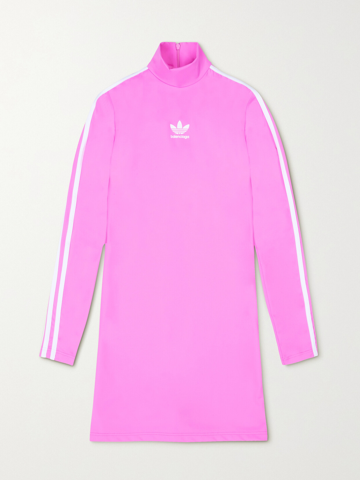 Balenciaga - + Adidas Striped Printed Stretch-jersey Playsuit - Pink