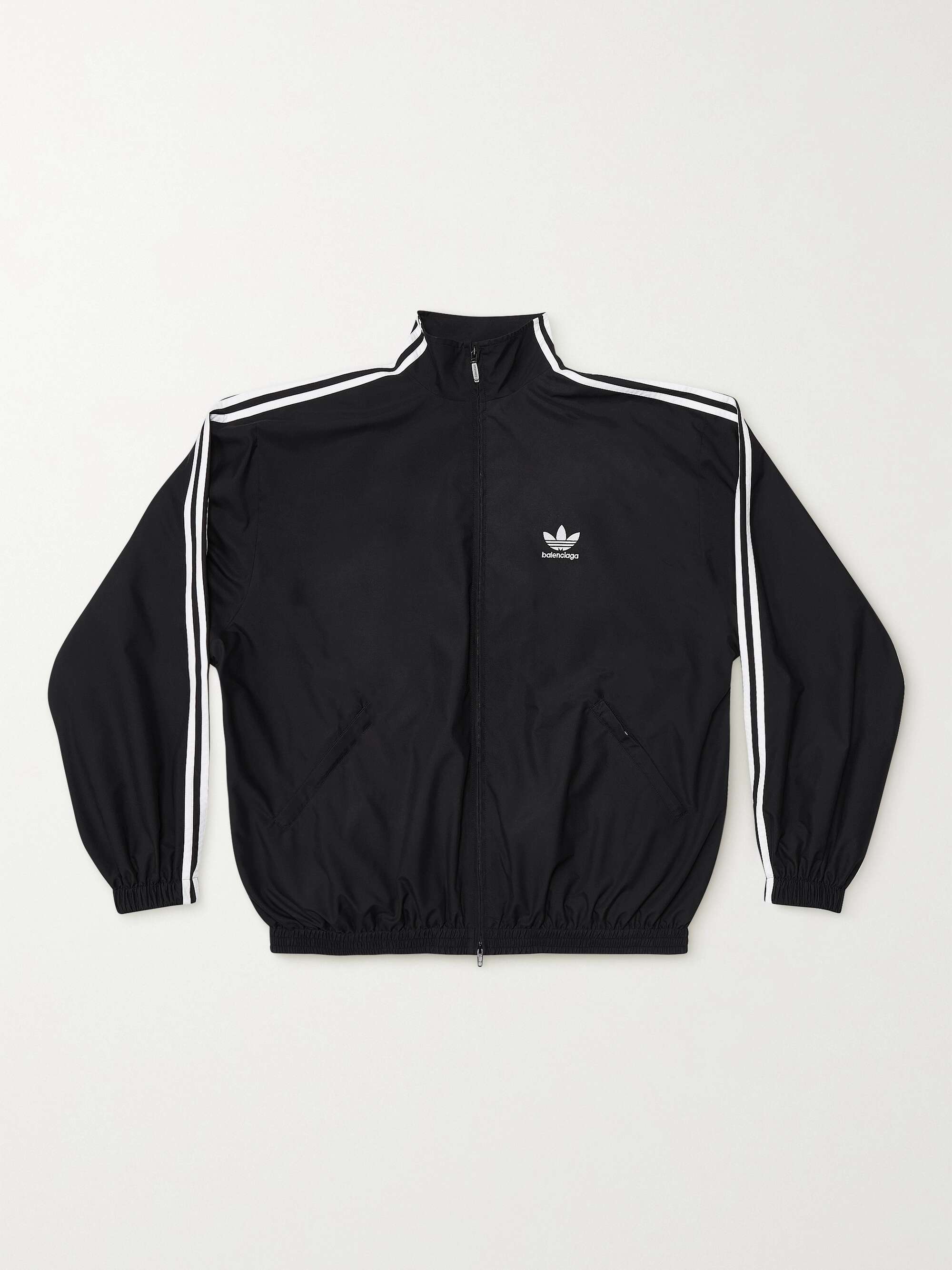 BALENCIAGA adidas striped cotton-blend track jacket | NET-A-PORTER