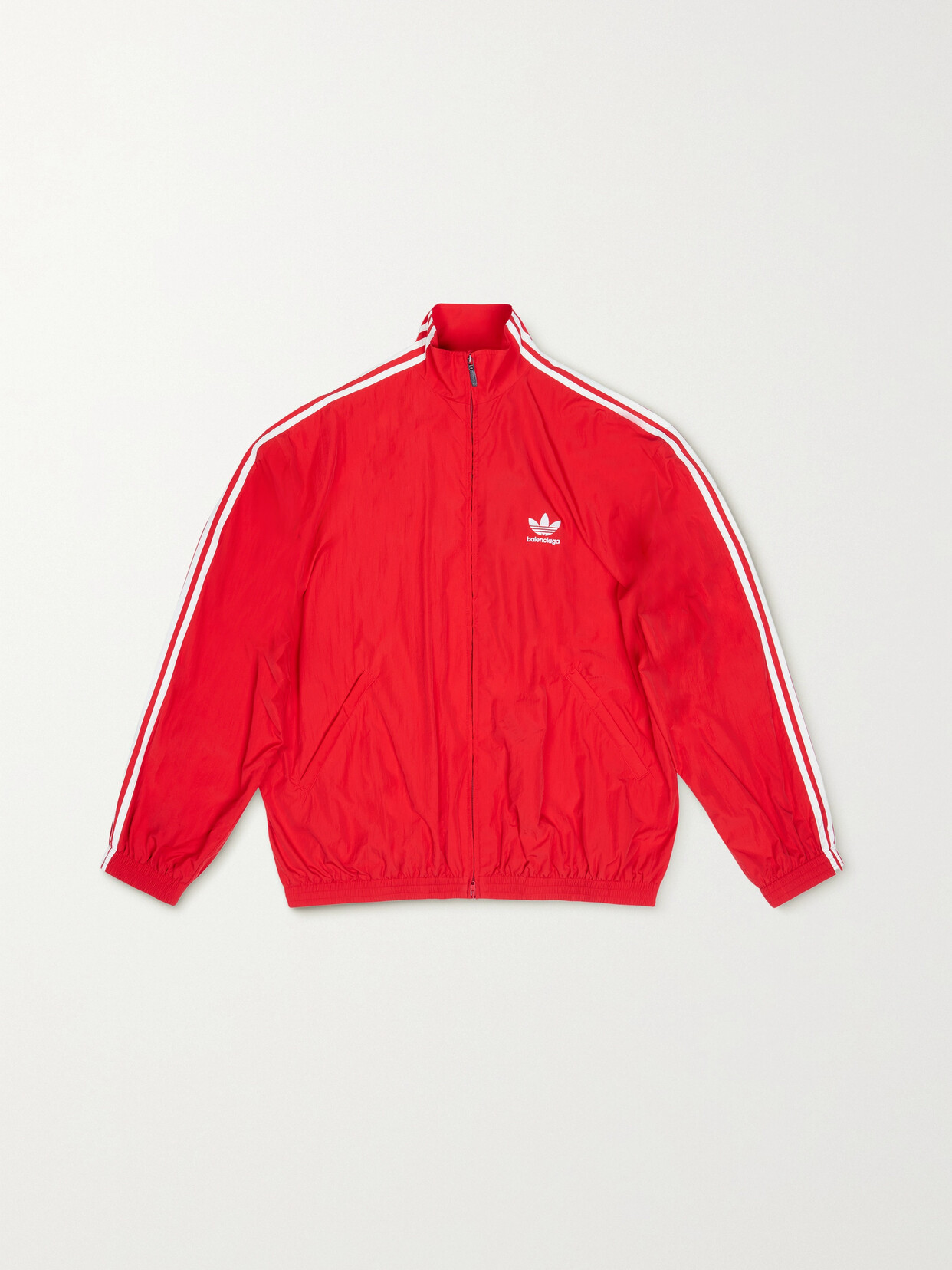 Balenciaga - + Adidas Striped Shell Track Jacket - Red