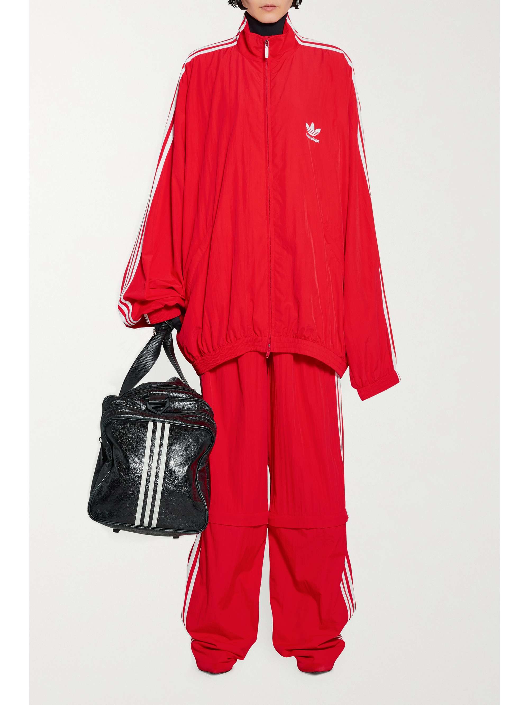 BALENCIAGA + adidas striped shell track jacket | NET-A-PORTER