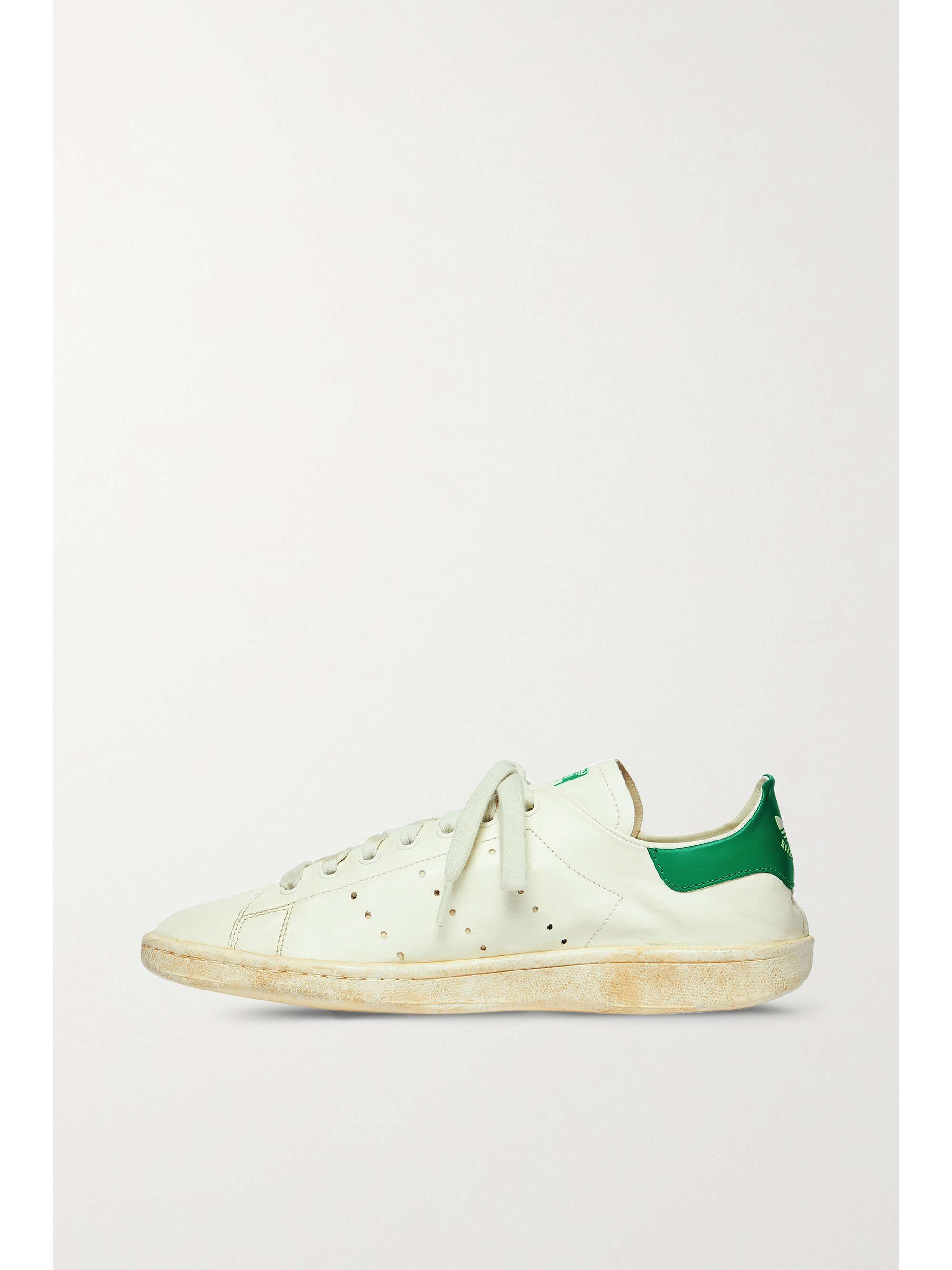 + adidas Stan Smith distressed leather sneakers