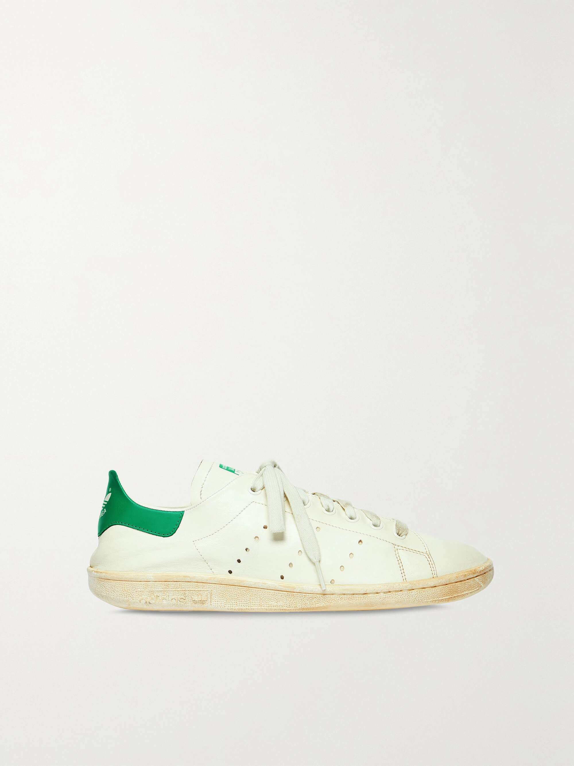 BALENCIAGA + adidas Stan Smith ダメージ加工レザー スニーカー | NET
