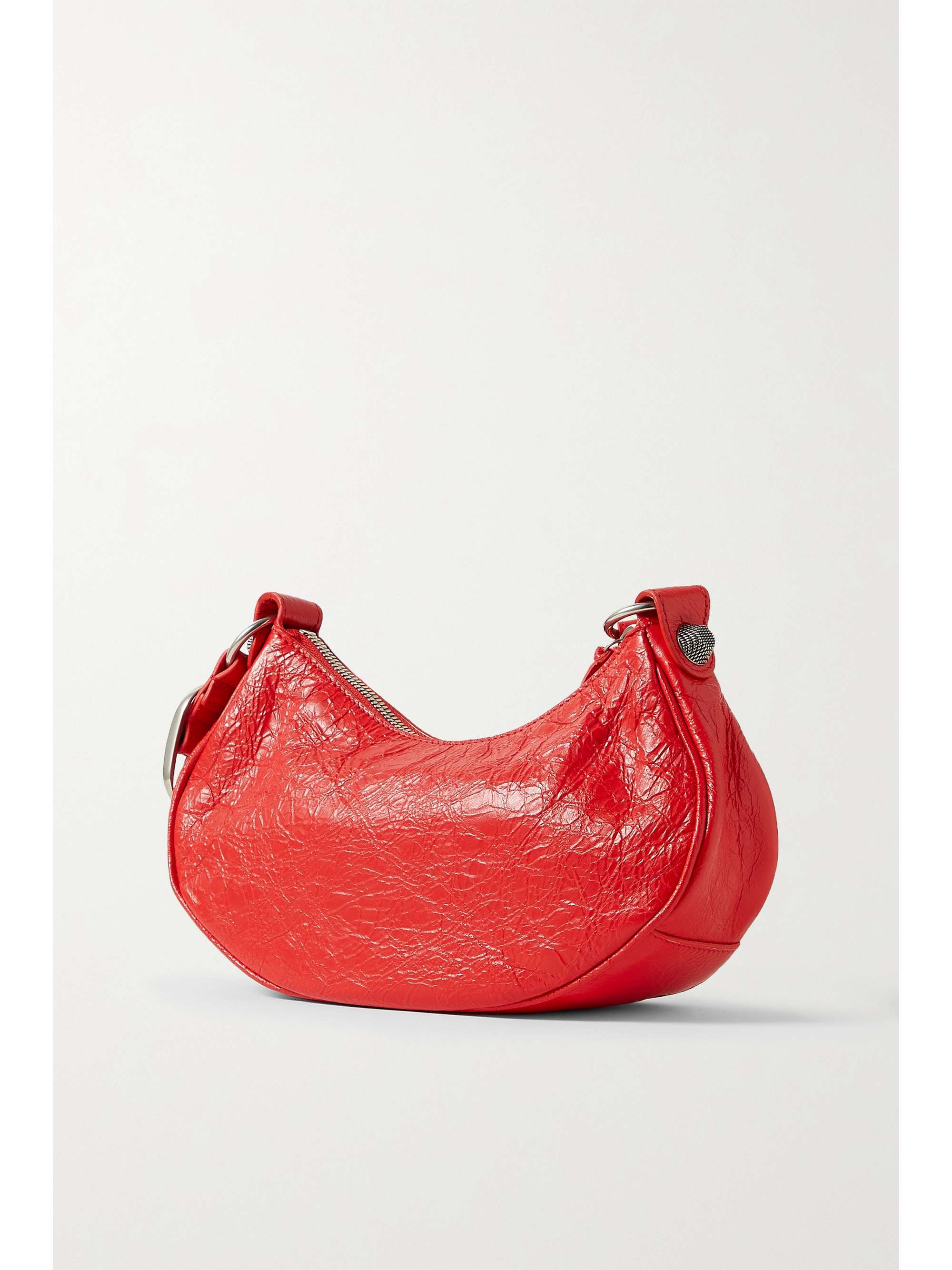BALENCIAGA Le Cagole XS 钉饰褶皱皮革单肩包