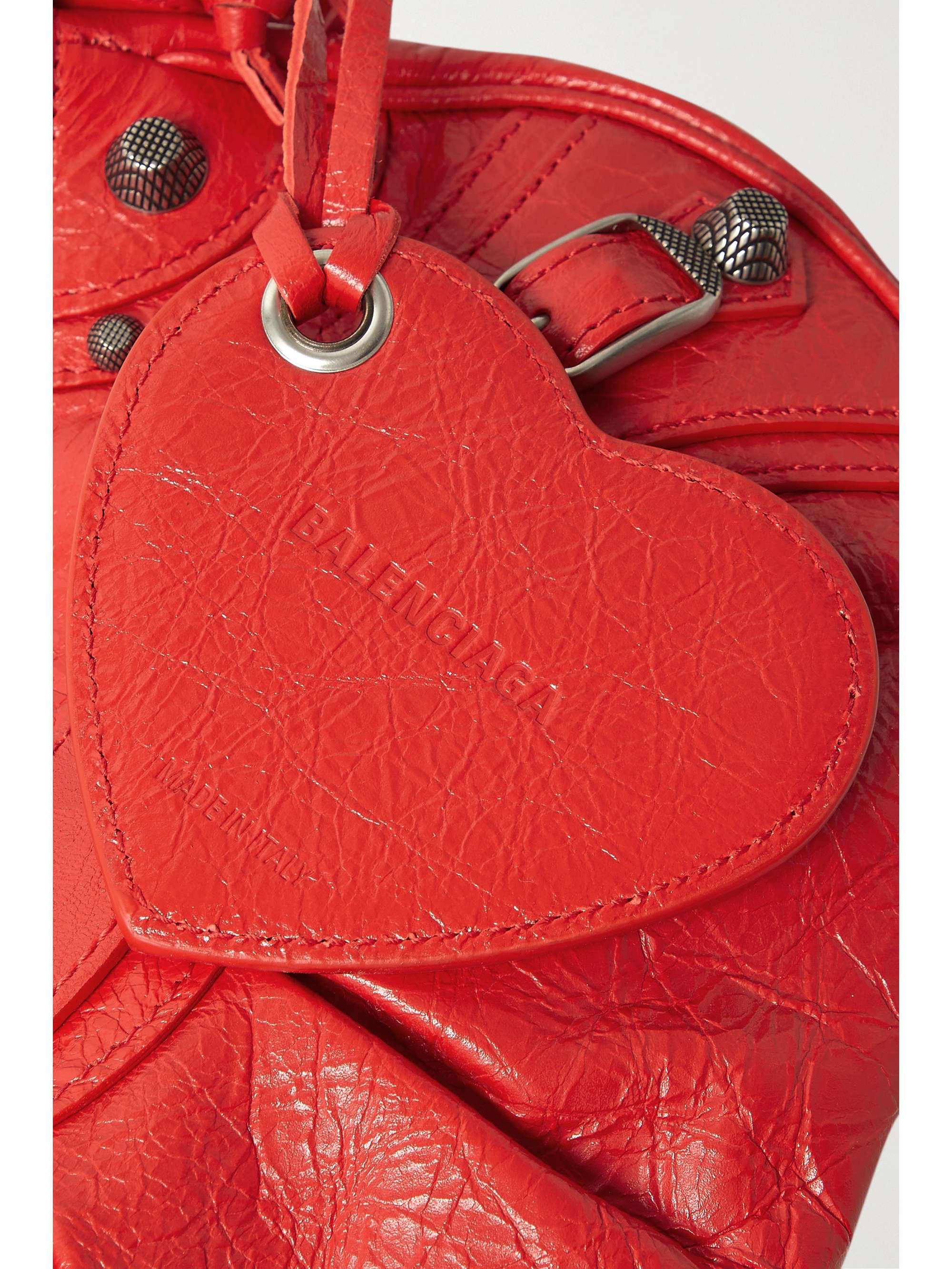 BALENCIAGA Le Cagole XS 钉饰褶皱皮革单肩包