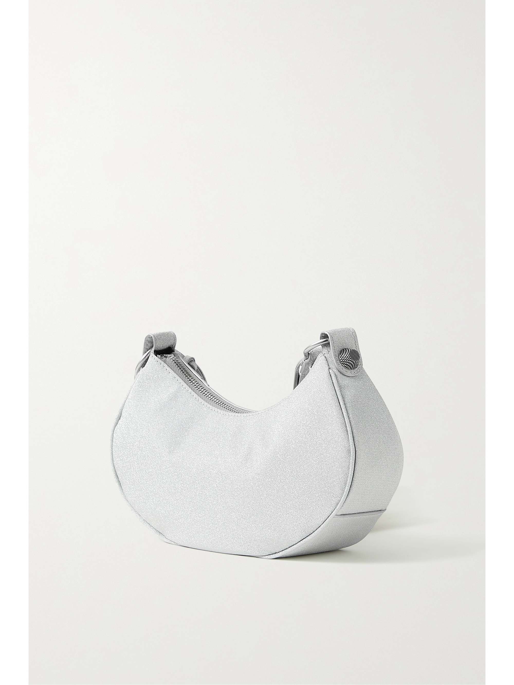 BALENCIAGA Cagole XS studded metallic canvas shoulder bag