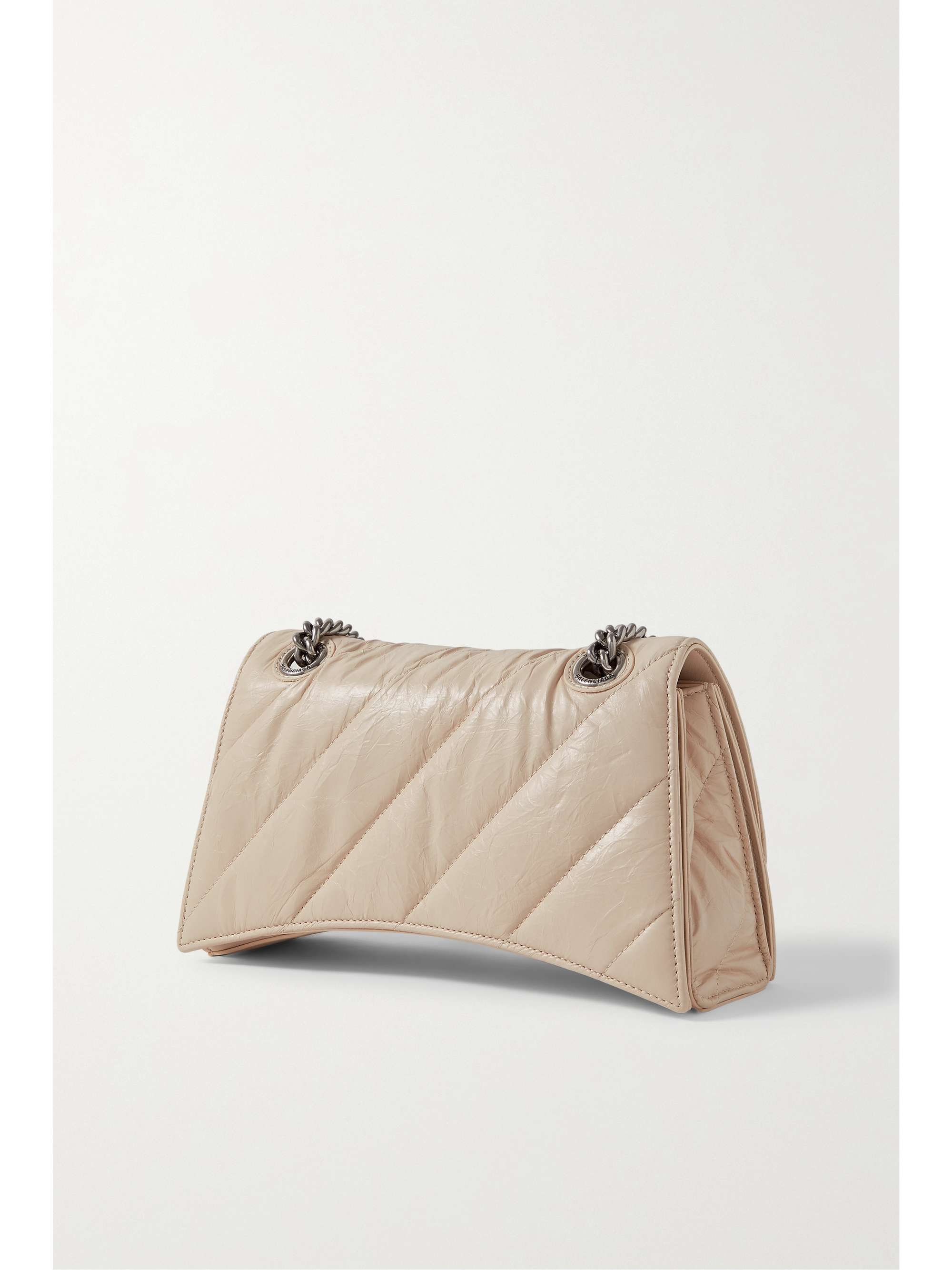 BALENCIAGA Crush small quilted crinkled-leather shoulder bag