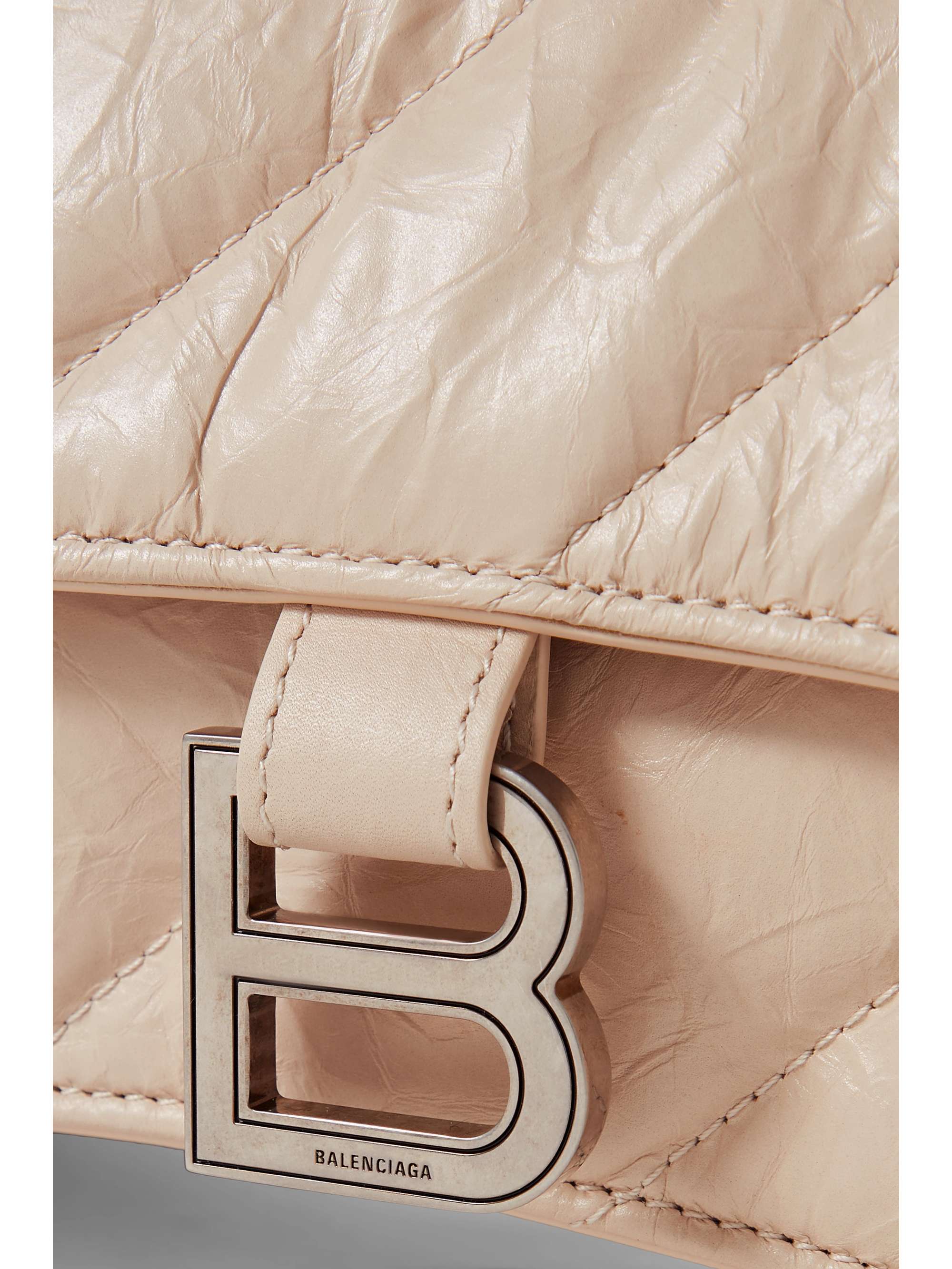 BALENCIAGA Crush small quilted crinkled-leather shoulder bag