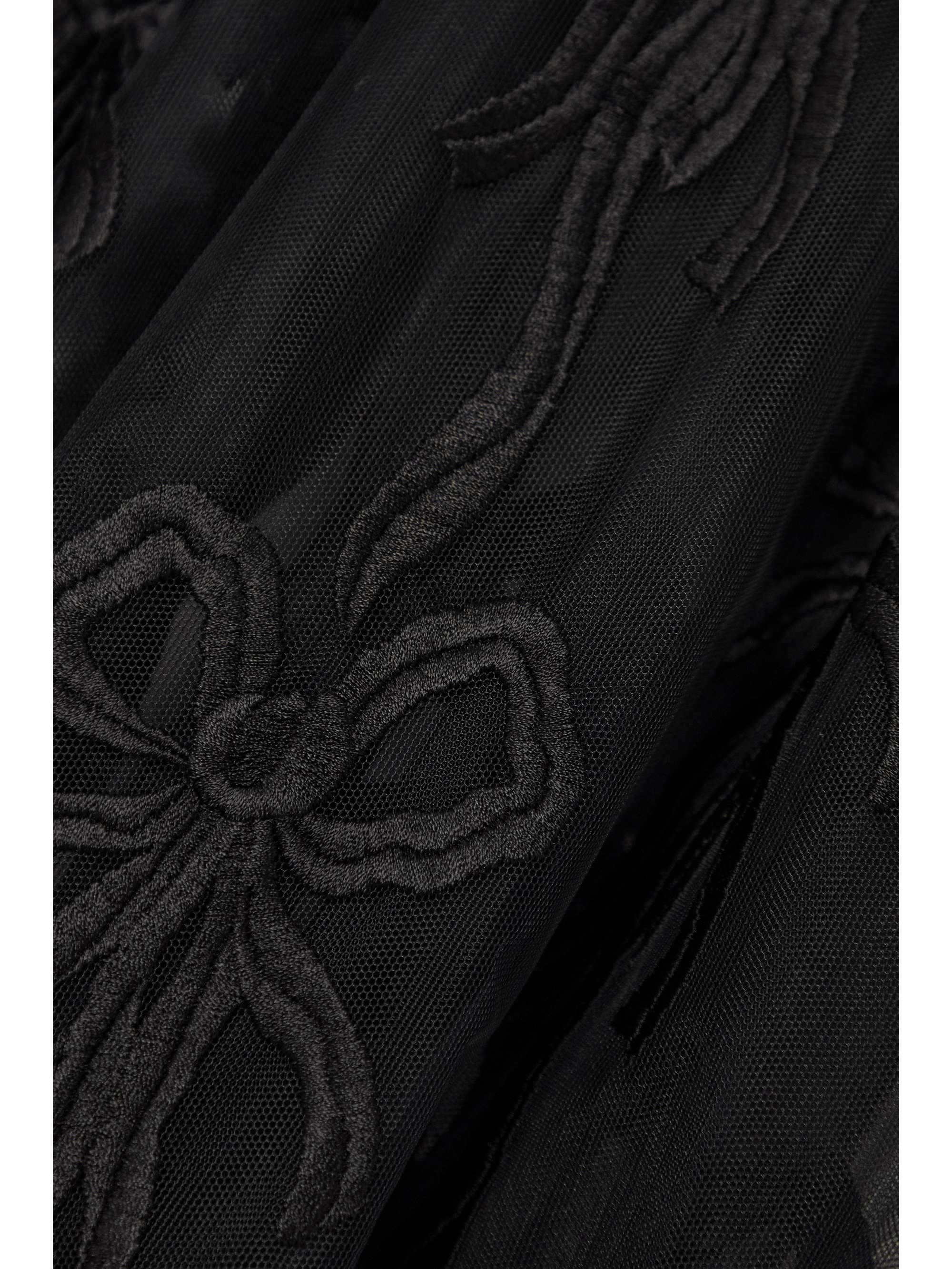 SIMONE ROCHA Bow-detailed cutout lace-trimmed voile midi dress
