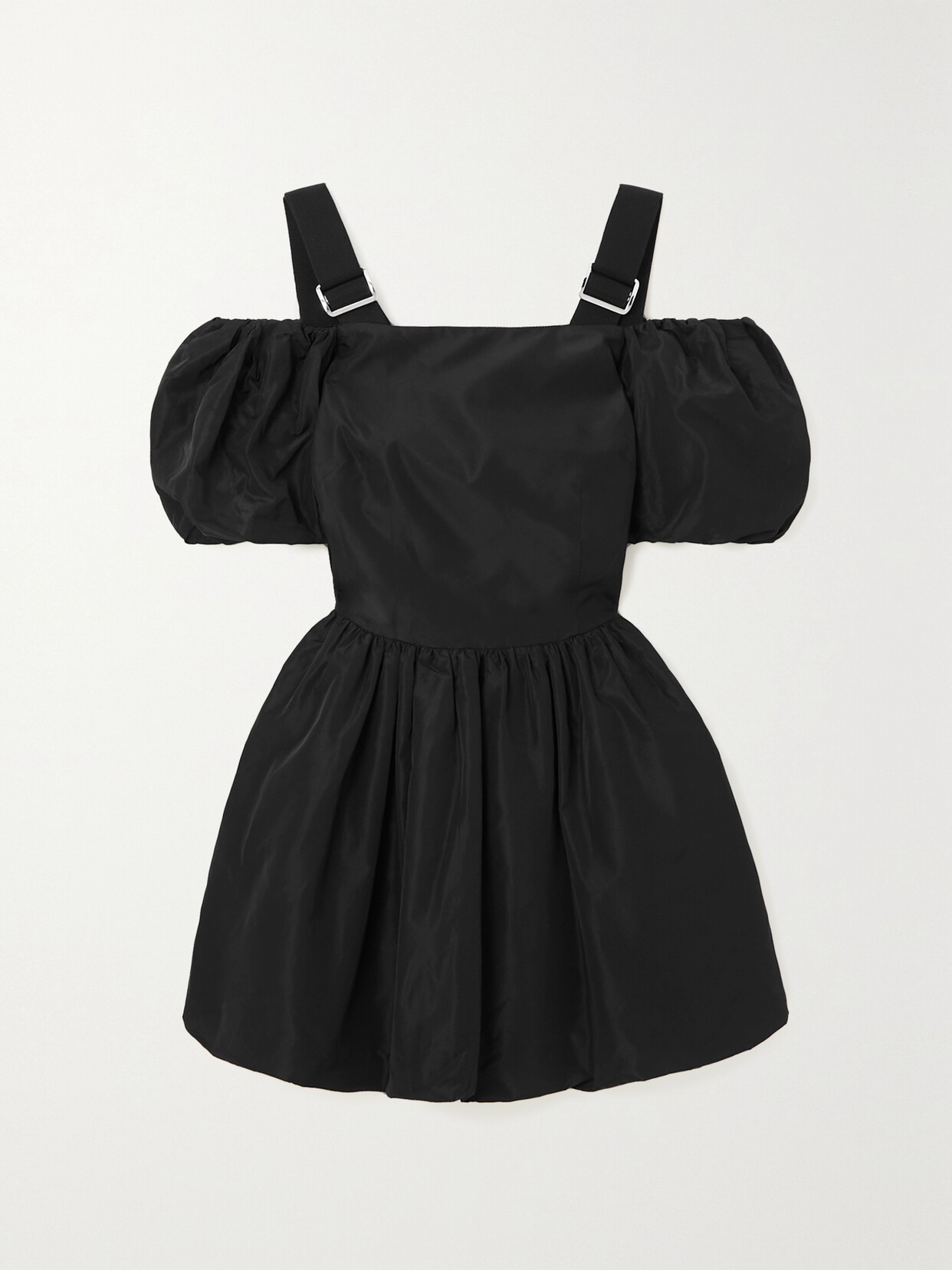 Simone Rocha - Gathered Taffeta Mini Dress - Black