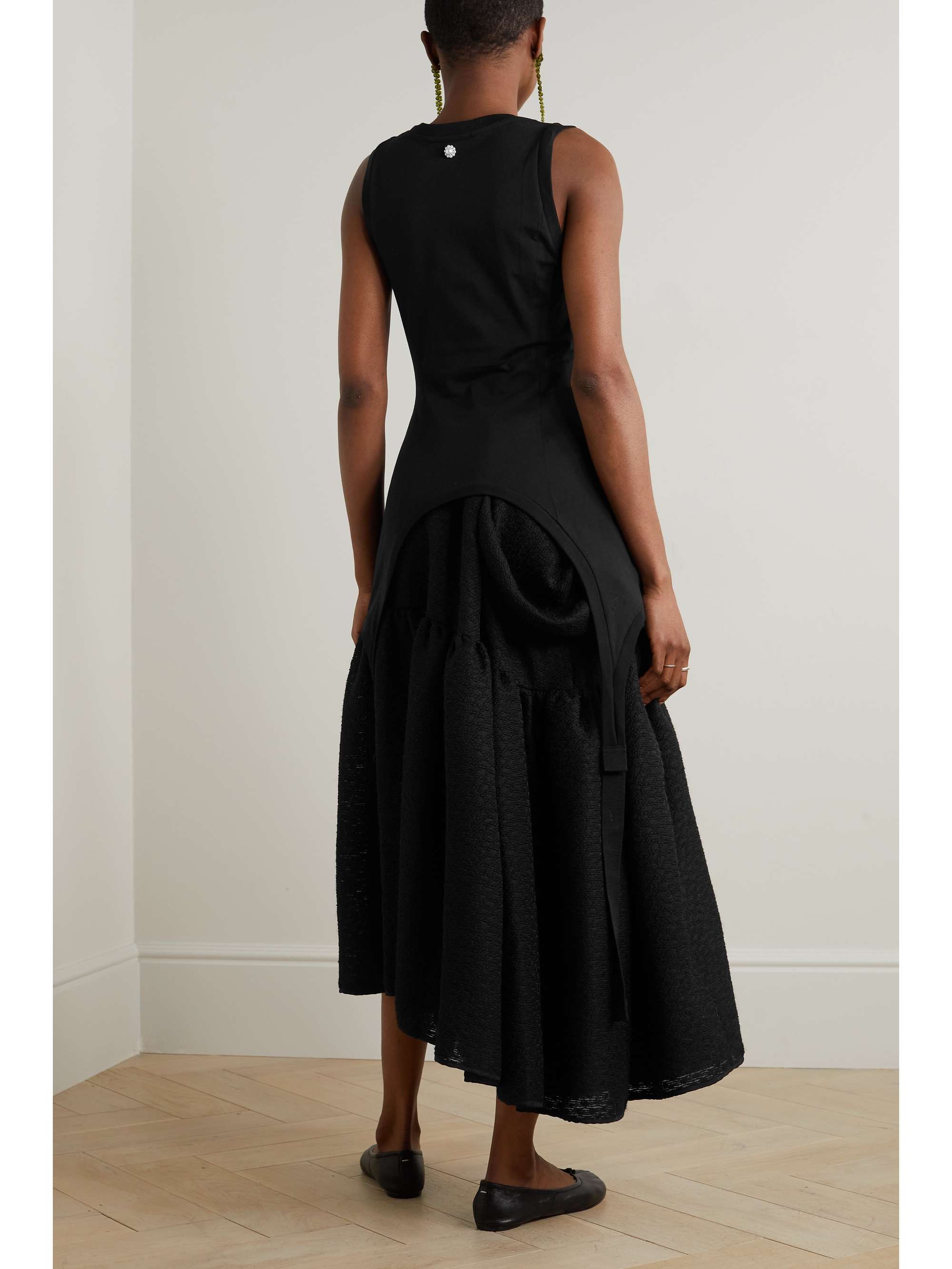 SIMONE ROCHA Zip-detailed cotton-jersey tank