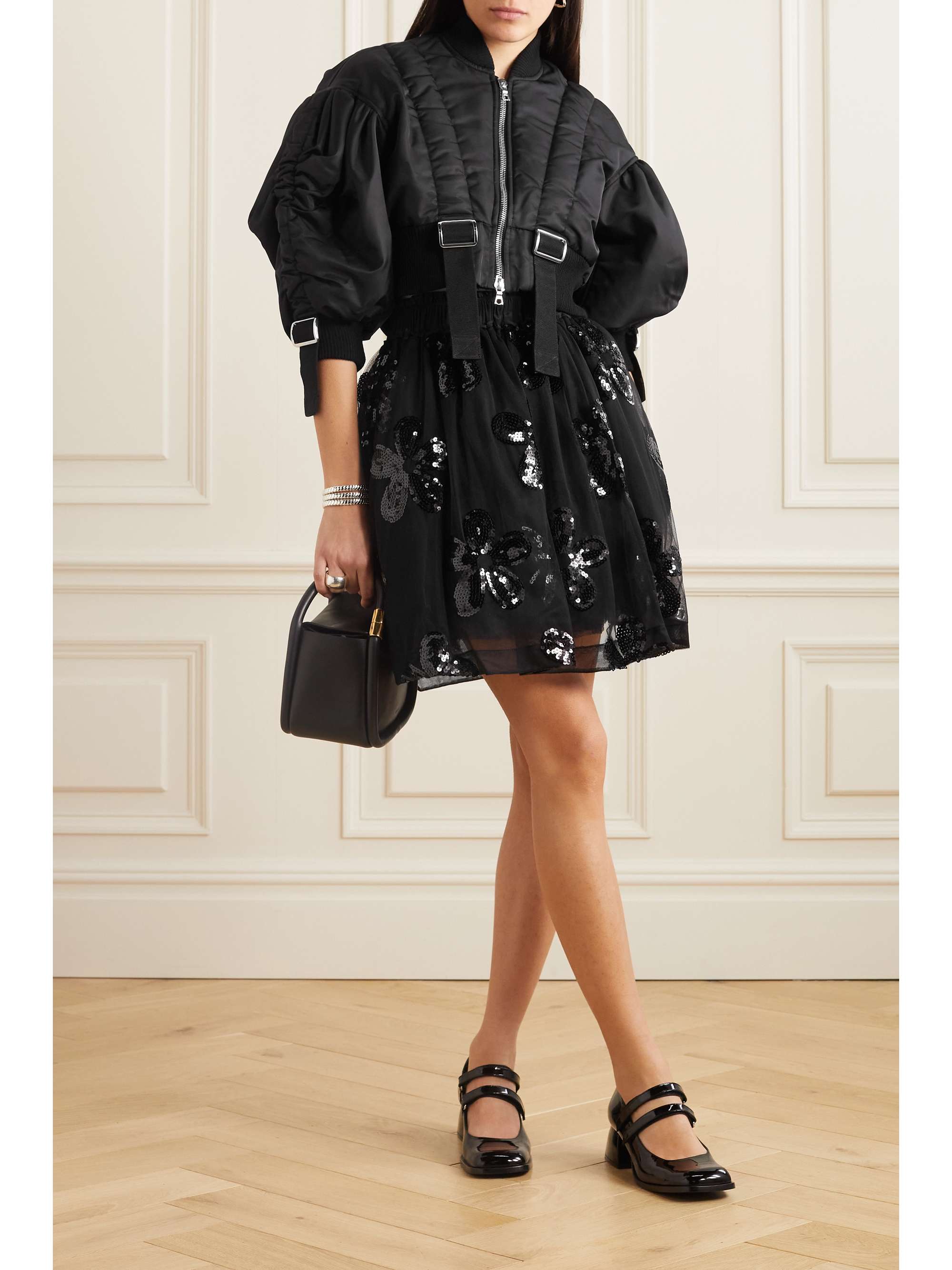 SIMONE ROCHA Cropped shell bomber jacket