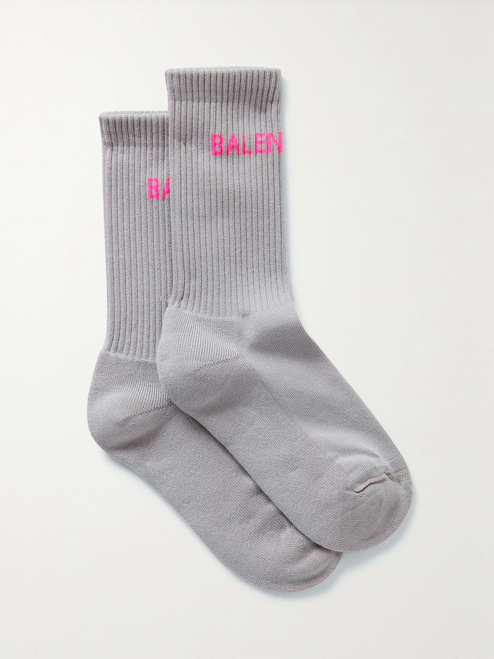 Ribbed intarsia cotton-blend socks | NET-A-PORTER