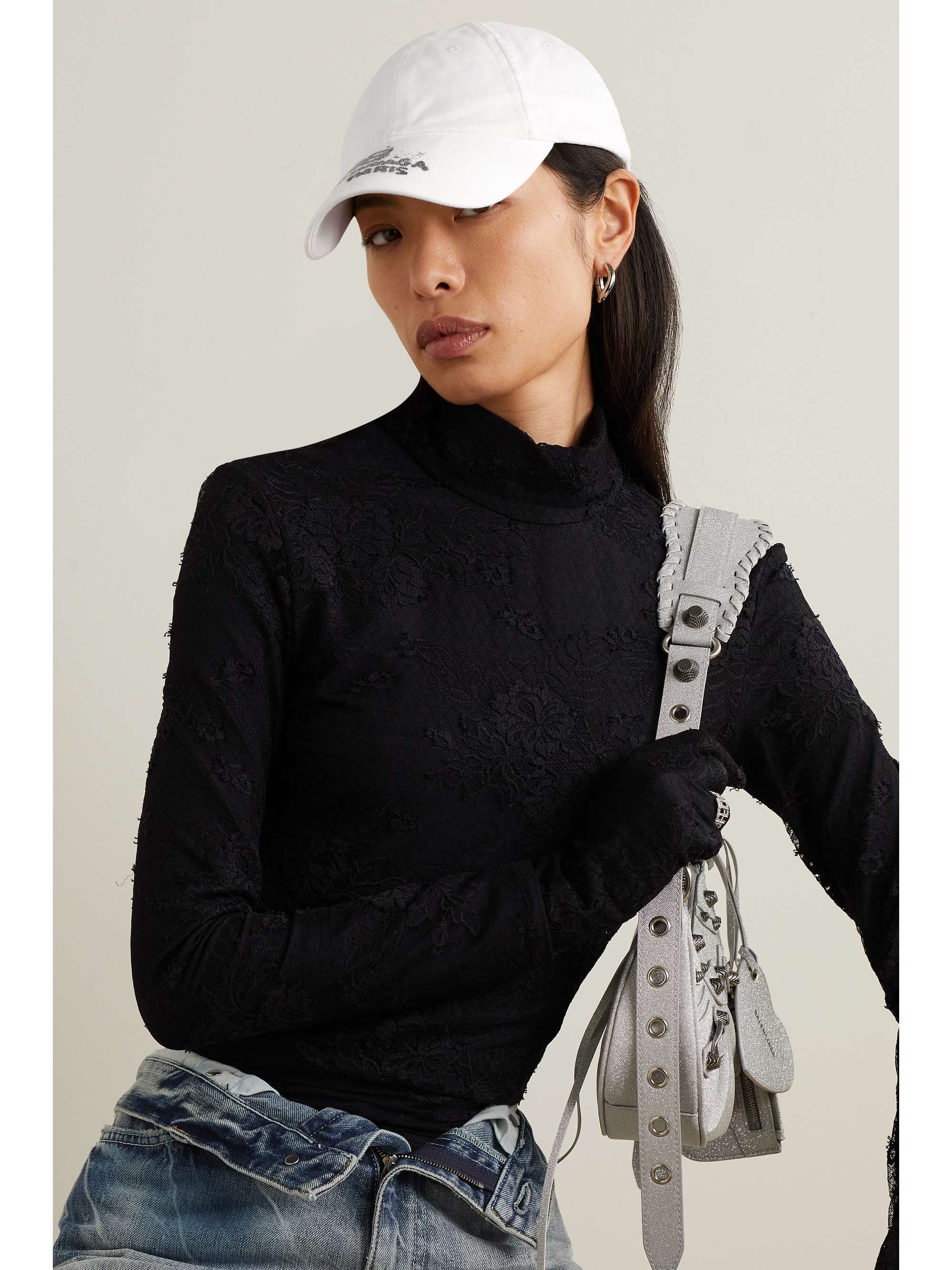 BALENCIAGA قبعة بيسبول ‏ من قطن التويل بطبعات